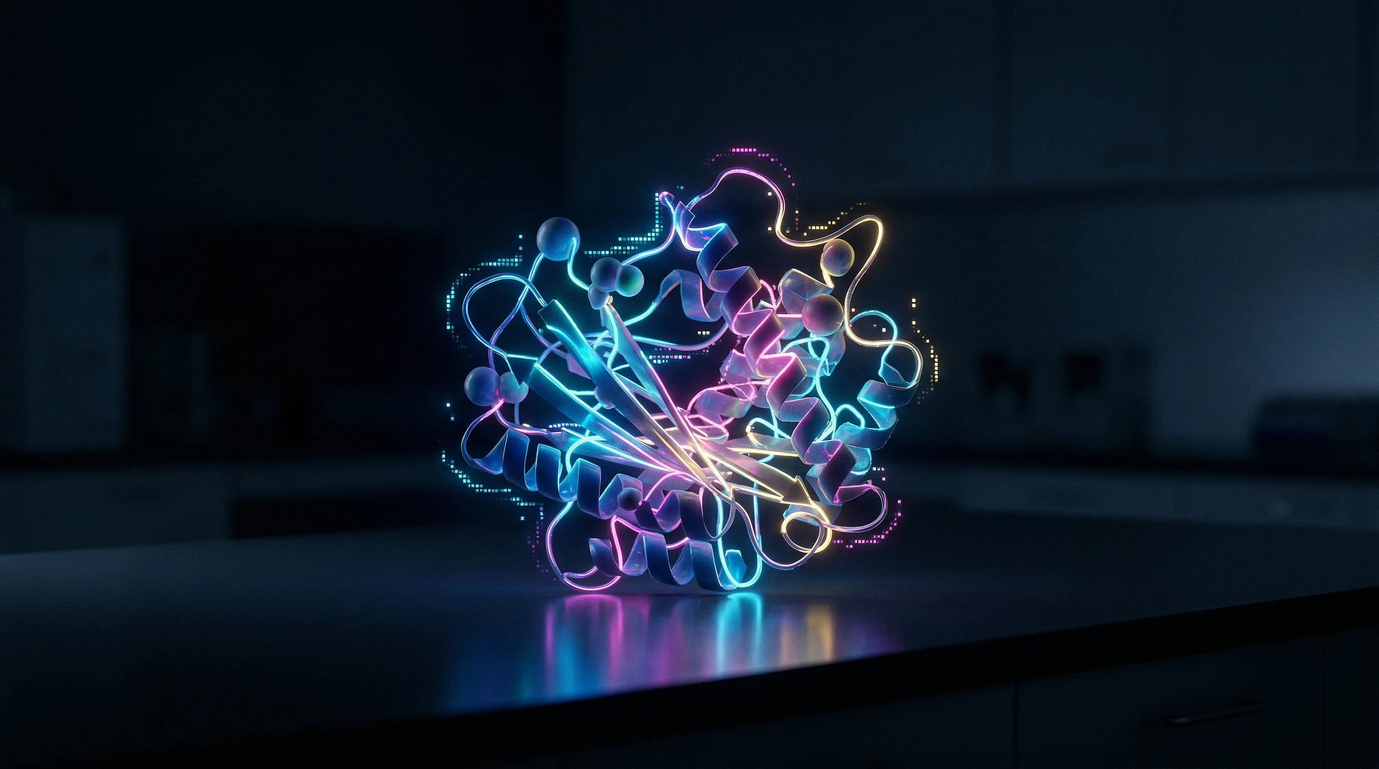 Digital illustration for article section "Proof in the Clinic" in "Mining Parasites for Cures: The New Frontier in Autoimmune Therapy" - A conceptual, modern image representing clinical execution and viral protein mapping, featuring a si...