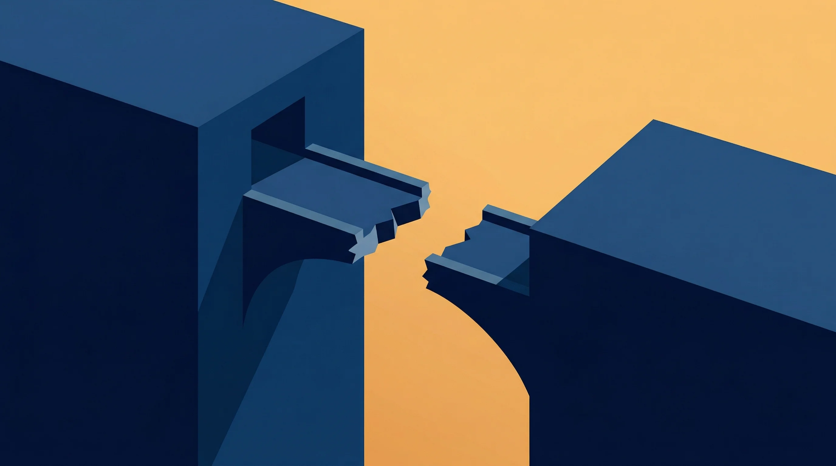Digital illustration for article section "When the Banking Partners Walked Away" in "Blackthorn Finance Collapse: What Went Wrong for the £40M Payments Firm" - A conceptual, modern illustration representing the sudden termination of banking partnerships, featu...