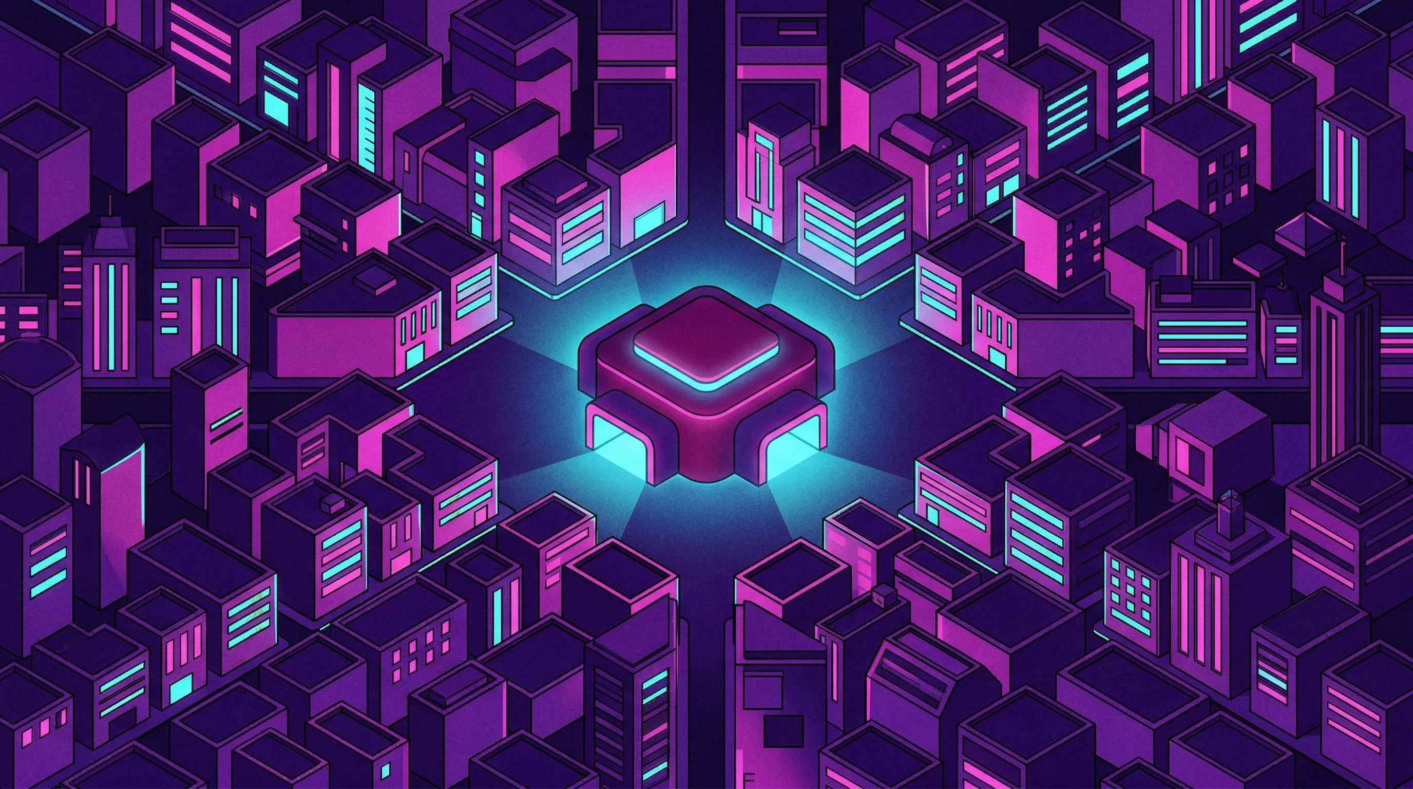Digital illustration for article section "The Economics of Place" in "The Quick Commerce Shakeout: Why India Scaled While Europe Retreated" - A minimalist, conceptual architectural visualization of a dense urban center, representing high-popu...