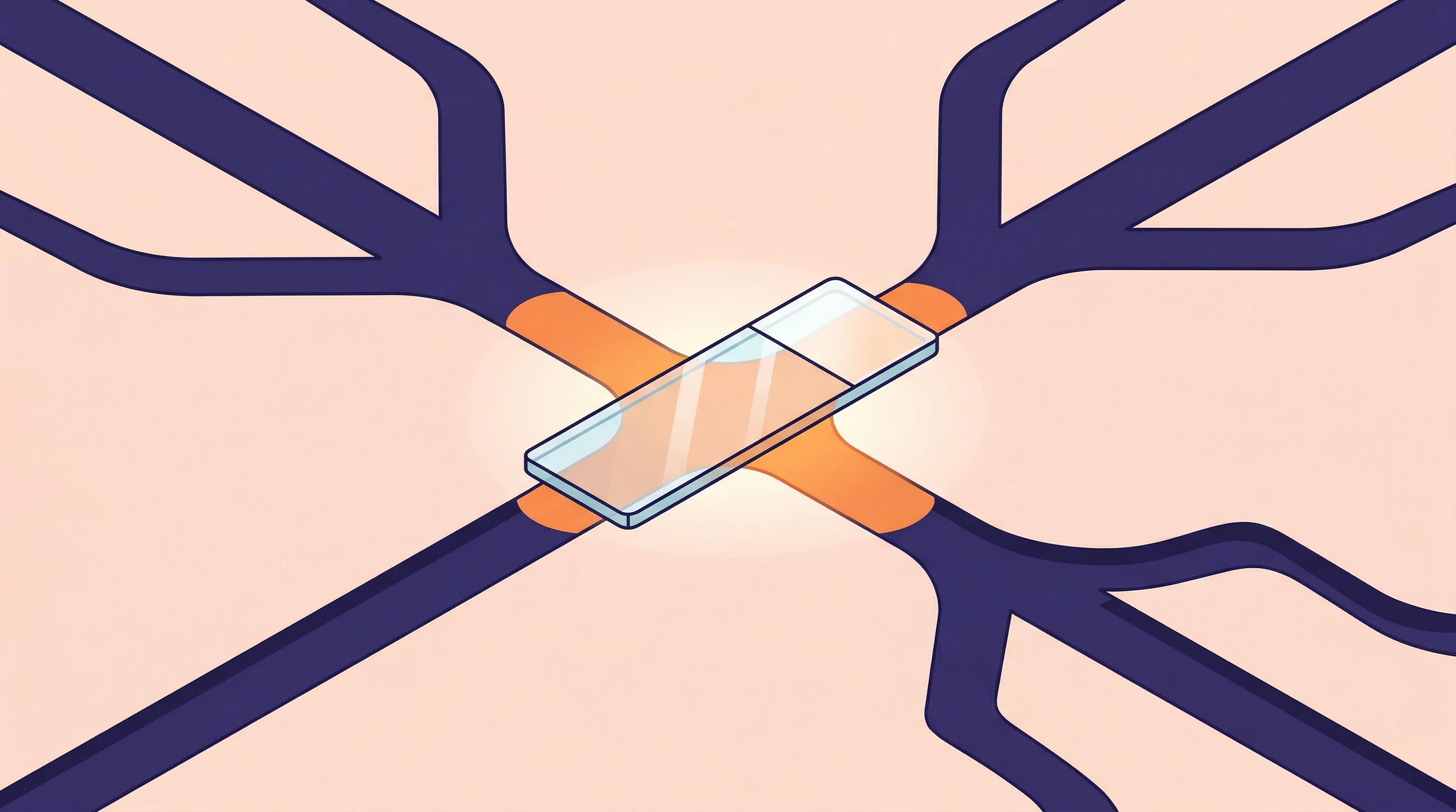 Digital illustration for article section "The Pragmatic Calculus" in "AI Models Predict Missing Biology Data to Speed Drug Discovery" - A minimalist, conceptual illustration representing a second look at clinical trial data, featuring a...