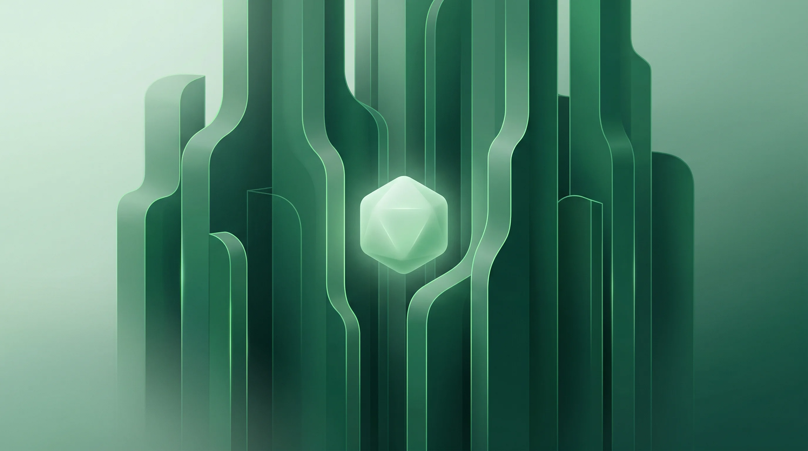 Digital illustration for article section "A Very Crowded Space" in "YC-Backed Bidflow Launches AI Copilot for Electrical Estimating" - A minimalist and abstract conceptual illustration representing a new entity entering a dense, highly...