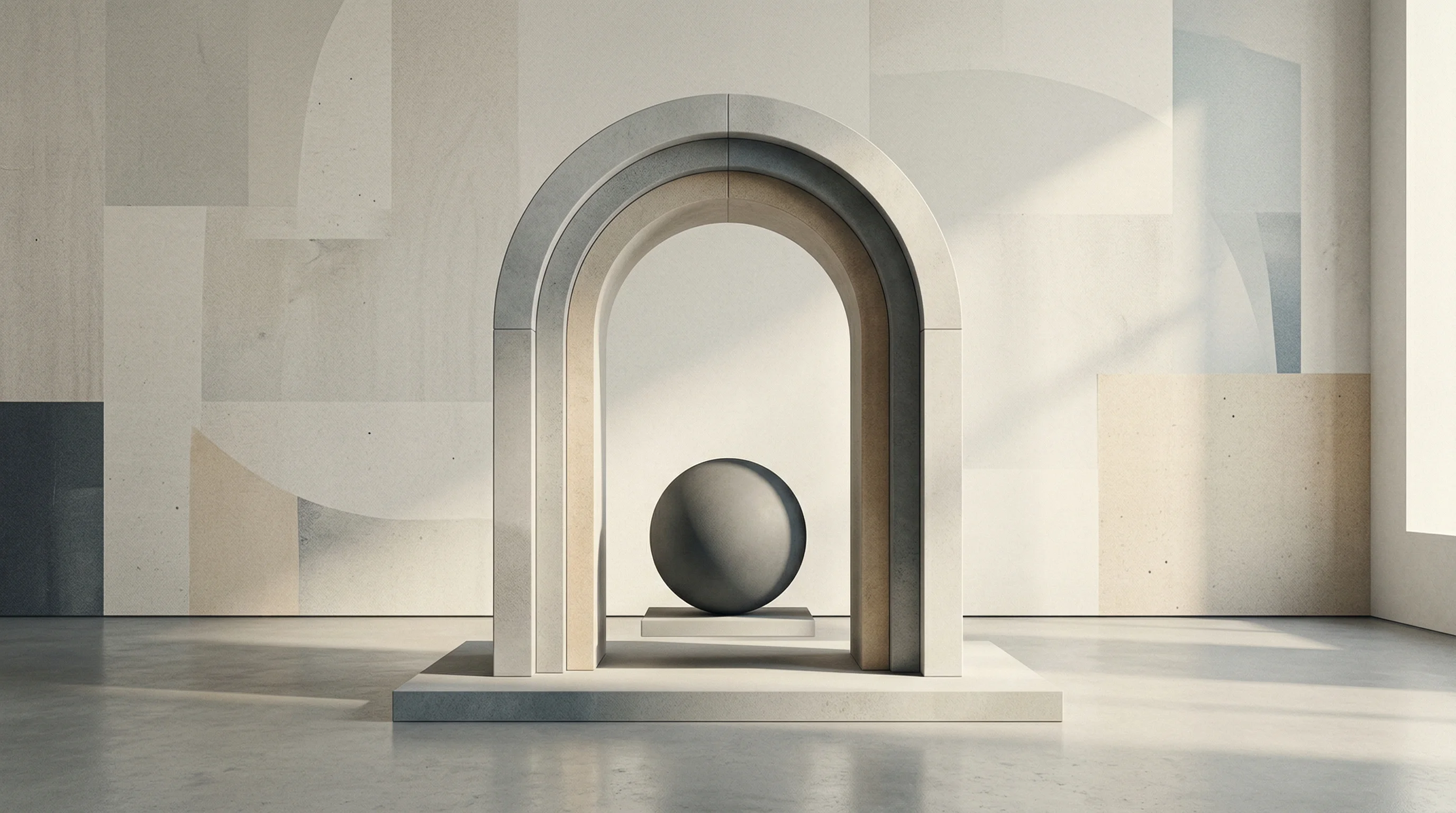 Digital illustration for article section "The Architecture That's Emerging" in "Pre-Execution Guardrails: How Salus Is Solving AI Agent Safety" - A conceptual, minimalist representation of emerging structural architecture and a verification syste...