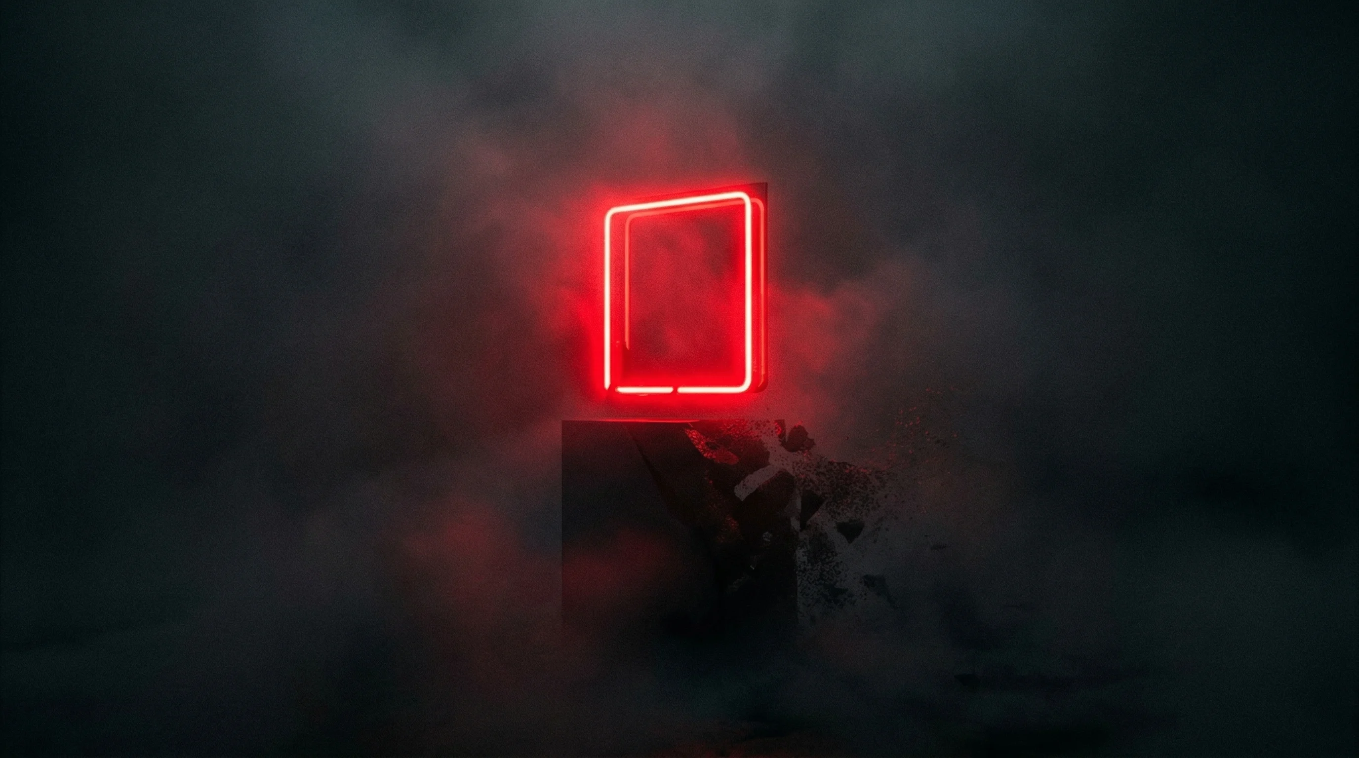 Digital illustration for article section "When the Pitch Outlives the Product" in "YC's Velum Labs Pivots From AI Firewall to Data Quality Platform" - A sleek, minimalist conceptual composition featuring a solitary, glowing, extremely saturated red ne...