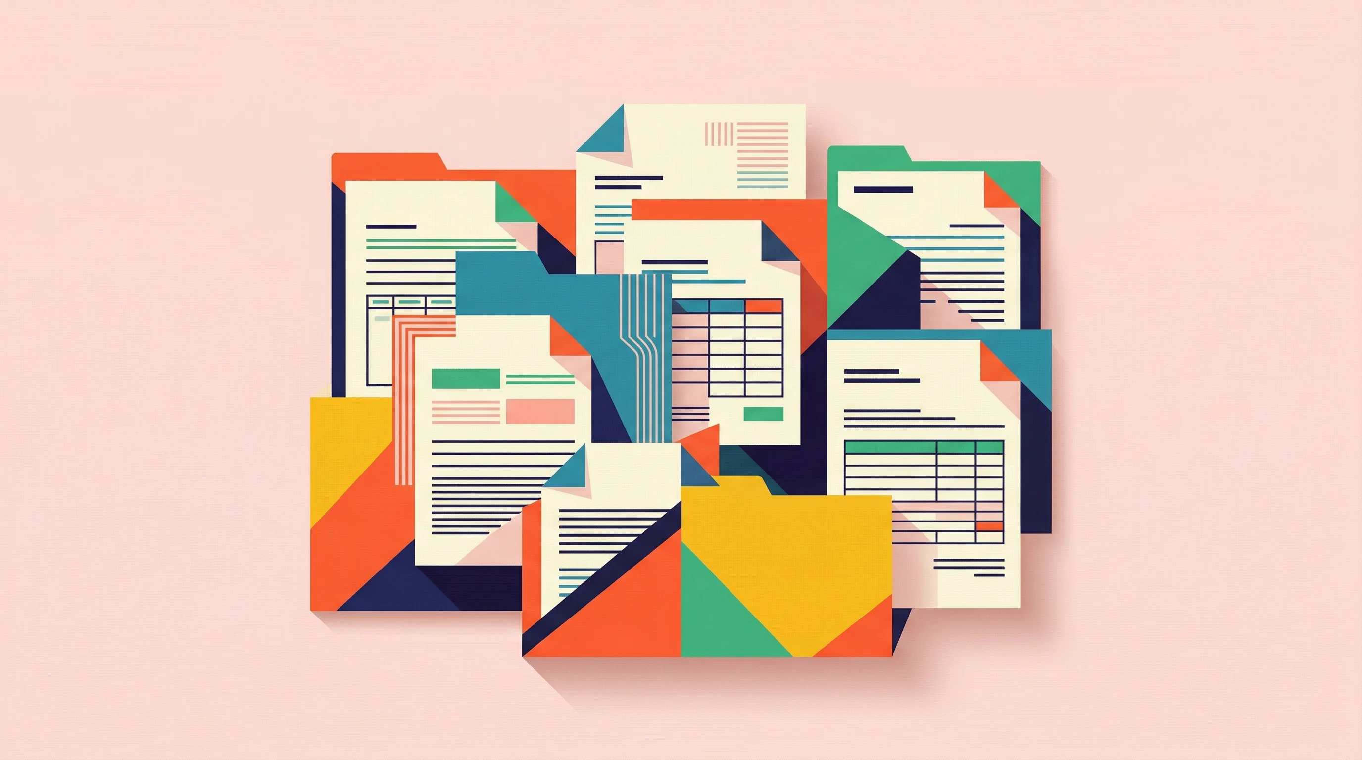 Digital illustration for article section "A Fragmented Competitive Landscape" in "Kita Launches AI Credit Scoring Where Banking APIs Don't Exist" - A conceptual and minimalist illustration representing a fragmented competitive landscape in financia...