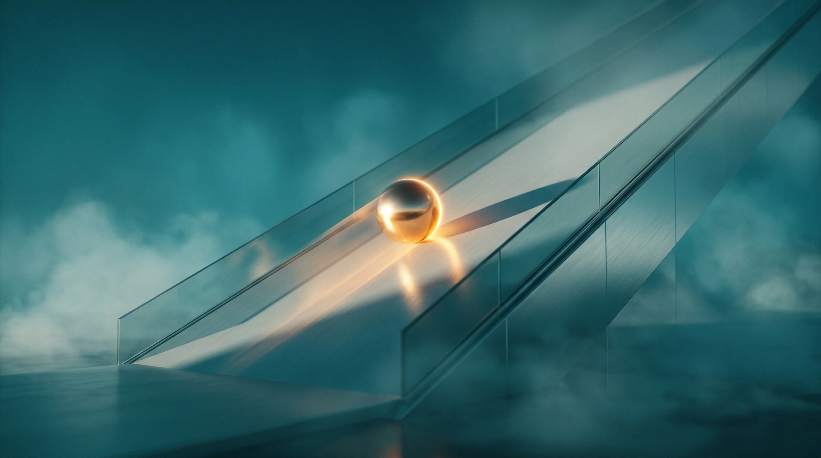Digital illustration for article section "The Commercial Pressure Is Real" in "How Polymath Labs Is Solving AI's Long-Horizon Problem" - A minimalist and conceptual representation of rapid commercial pressure and enterprise adoption, fea...