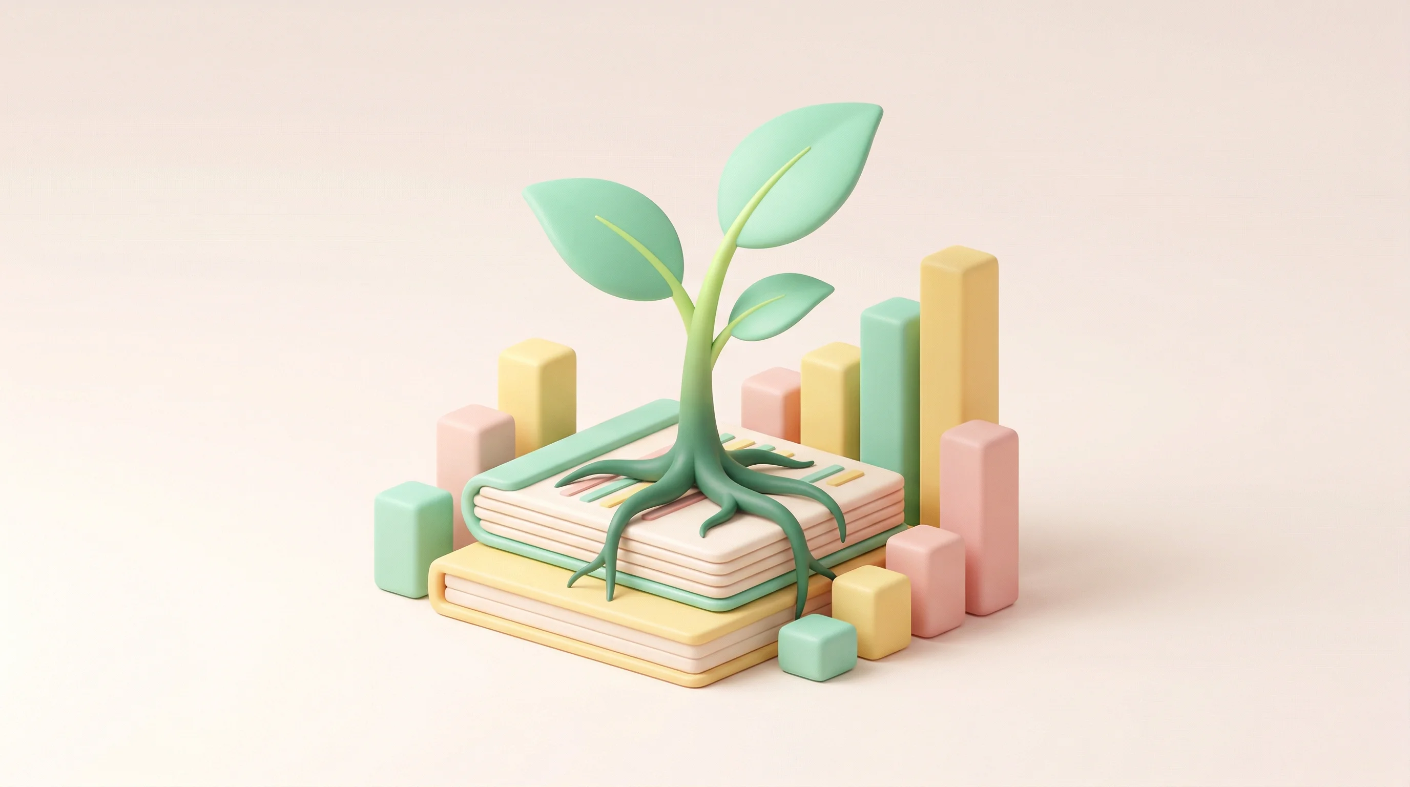 Digital illustration for article section "What's Next for the Startup" in "Nace AI's $21.5M Bet on Long-Horizon Reasoning for Finance" - A clean, minimalist conceptual illustration representing a seed-stage startup expanding its embedded...