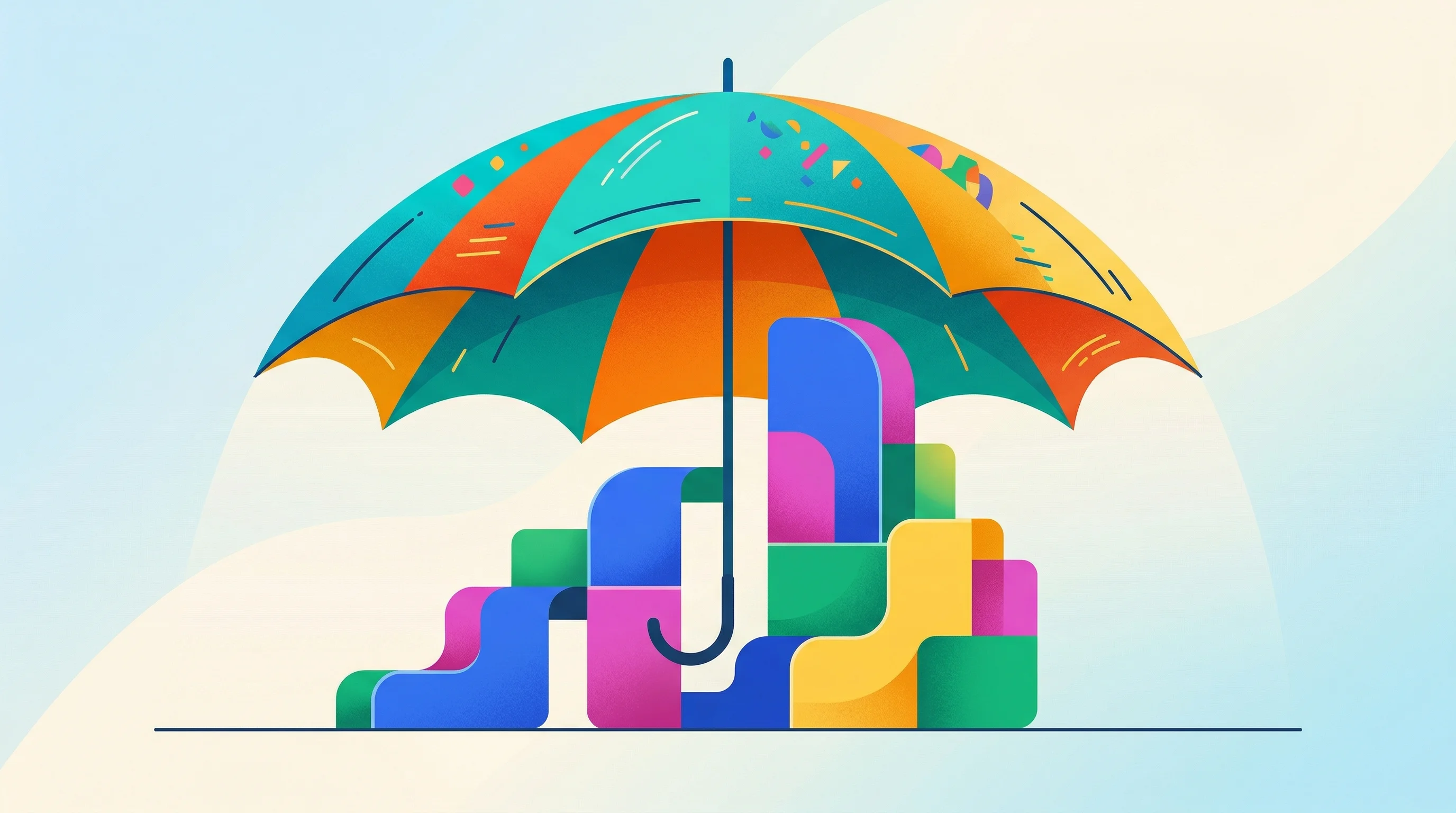 Digital illustration for article section "Growing Into a Category Still Being Defined" in "HiddenLayer Raises $50M Series A to Secure AI Applications" - A clean, minimal, and conceptual illustration representing organizational growth and the expansion o...