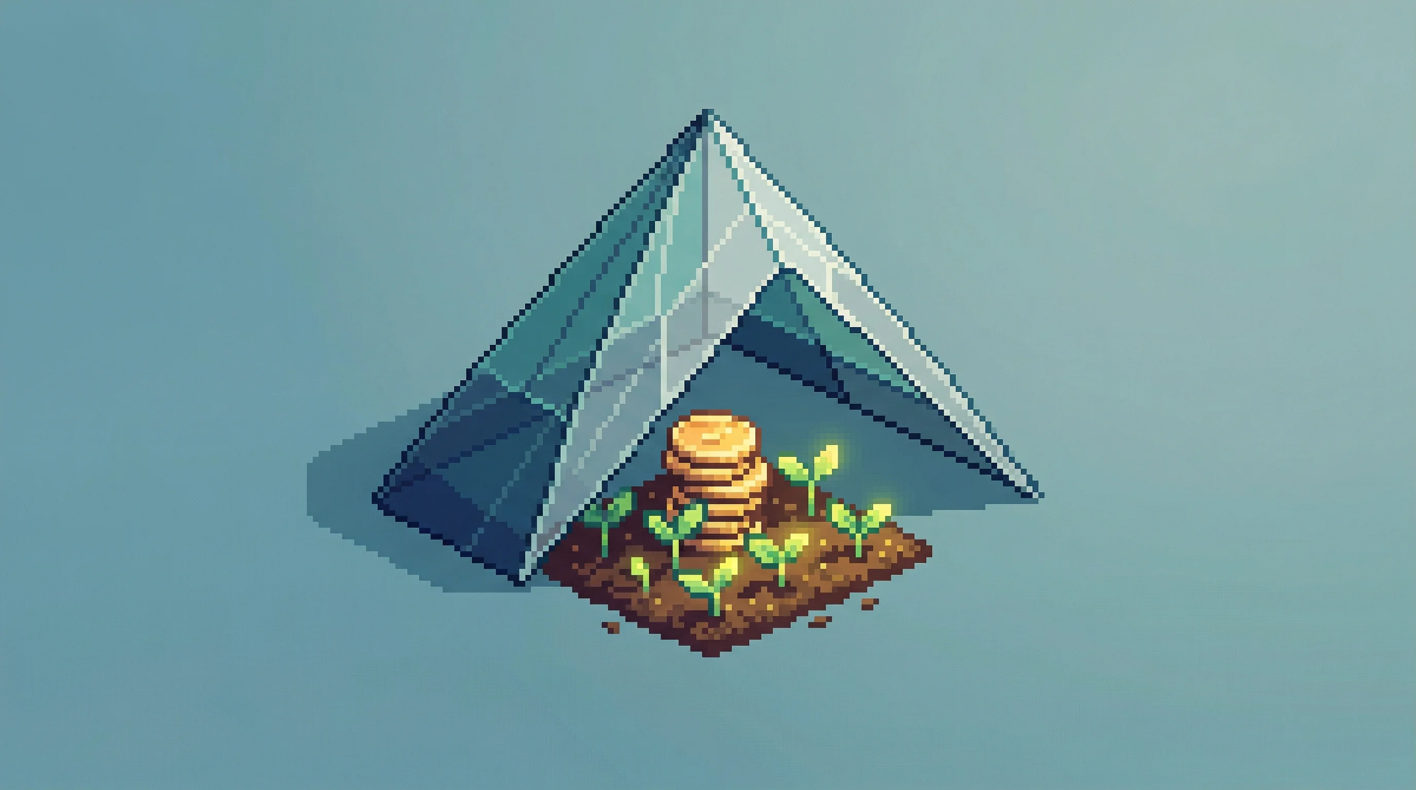 Digital illustration for article section "A Bet on Broadening the Tent" in "Kayhan Space Launches 'Bloomberg Terminal' for Orbital Data" - A clean, minimalist conceptual illustration rendered in a refined isometric pixel art style, depicti...