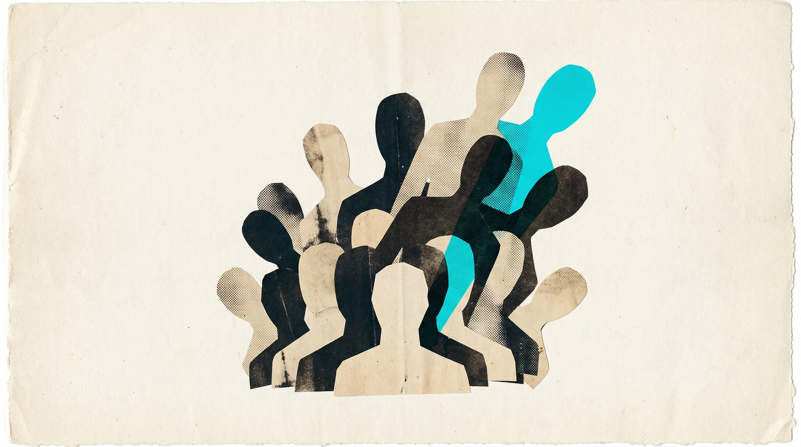 Digital illustration for article section "Scaling Beyond Twenty Engineers" in "Deeptune Raises $43M Series A to Build AI Training Gyms" - A minimalist and conceptual visual representation of scaling a high-level engineering team, featurin...