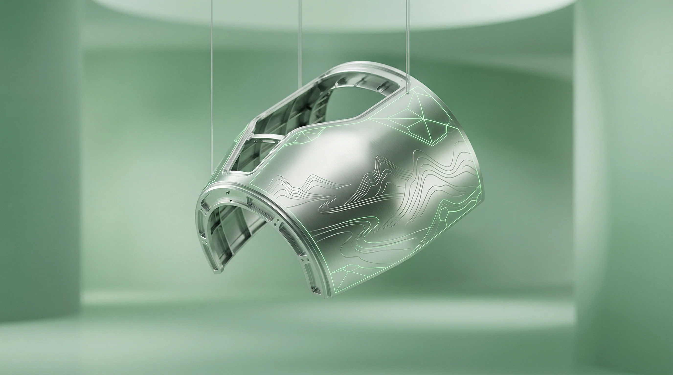 Digital illustration for article section "The Execution Question" in "Arkadia Space Raises €14.5M to Replace Toxic Rocket Fuel" - A conceptual, partially assembled sleek metallic space hardware component suspended in a clean, mini...