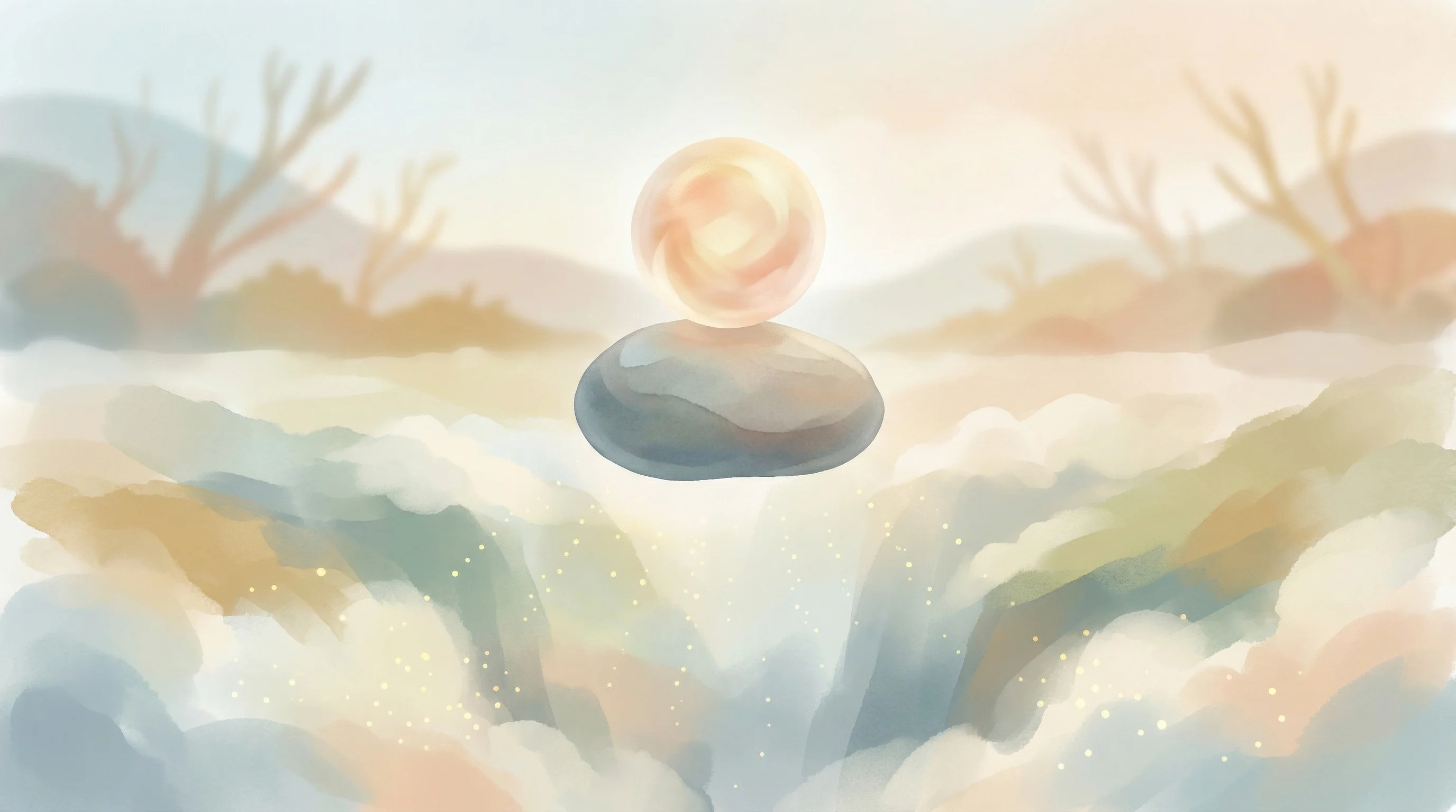Digital illustration for article section "The Market—and the Gamble" in "Jimini Health Lands $17M Seed for AI Mental Health Platform" - A conceptual, minimalist representation of a delicate balance symbolizing the gamble of the behavior...