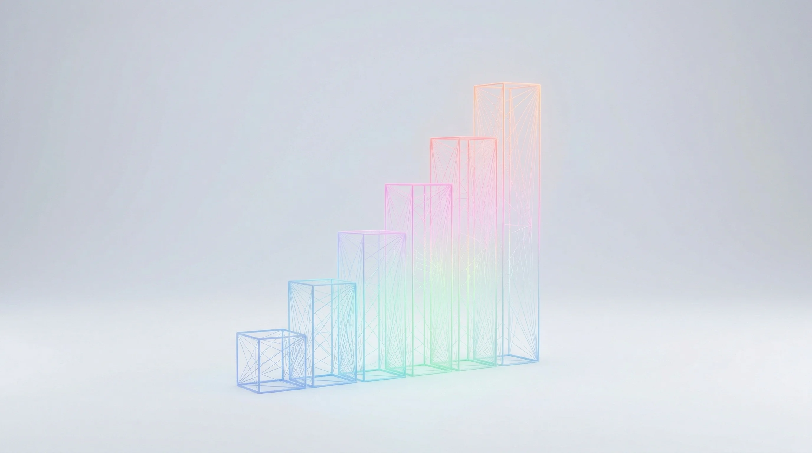 Digital illustration for article section "Content Section 3" in "Numos Raises $4.25M From General Catalyst for AI Finance Automation" - A clean, minimalist composition featuring a sleek, abstract 3D rising bar chart representing measura...