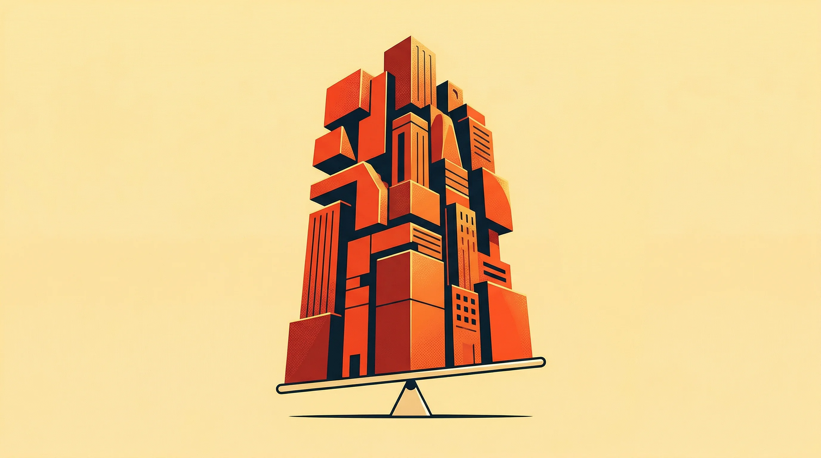 Digital illustration for article section "Content Section 4" in "Paraglide AI Raises $5M to Automate Accounts Receivable with Agents" - A clean, minimal conceptual illustration representing the heavy execution challenges of scaling AI t...