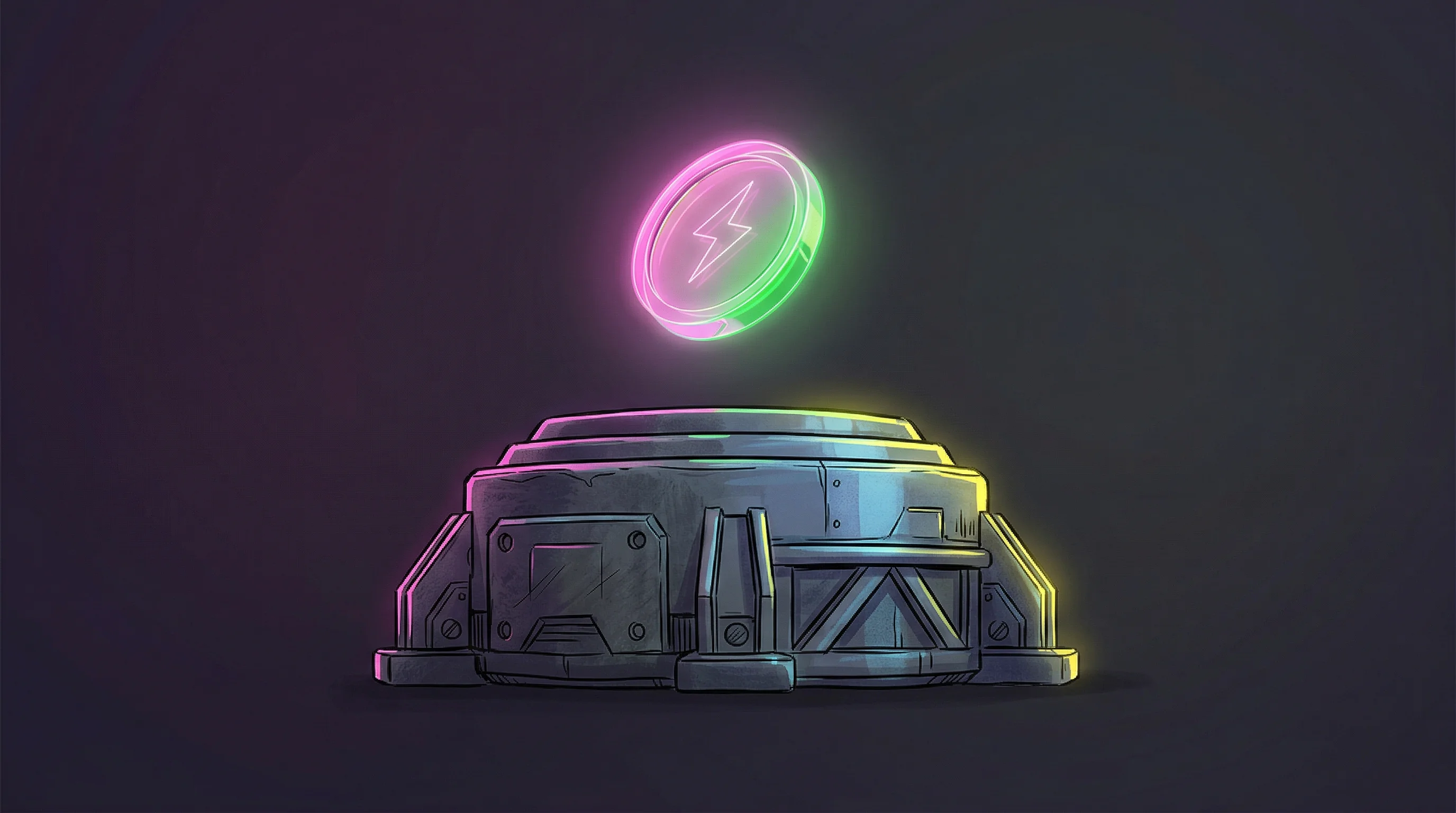 Digital illustration for article section "The Economics—and the Catch" in "Starcloud Raises $170M Series A, Becomes Fastest YC Unicorn Ever" - A minimalist, conceptual illustration representing the stark economic contrast between cheap energy ...
