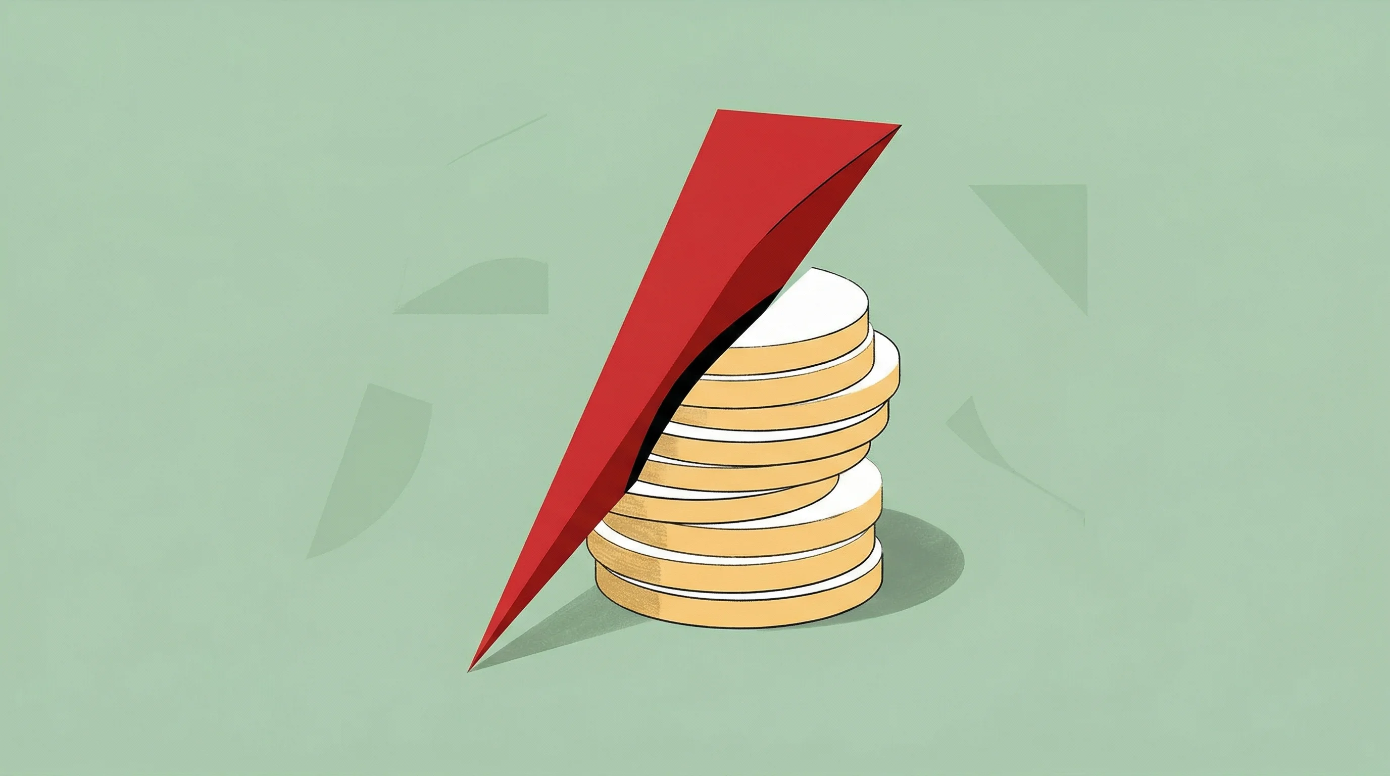 Digital illustration for article section "Undercutting the Competition" in "Death Clock Launches AI Health Platform with $99 Blood Testing" - A conceptual minimalist illustration representing aggressive price undercutting, featuring a sharp, ...