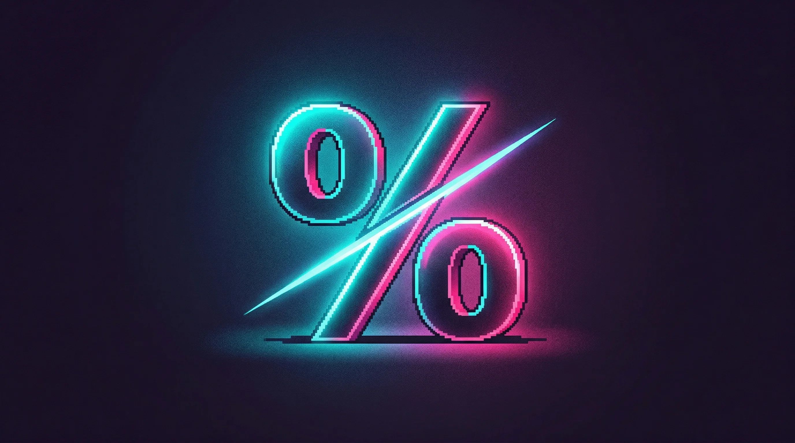 Digital illustration for article section "Undercutting Agencies (in Theory)" in "YC-Backed Perfectly Launches AI Agent to Automate Entire Hiring Funnel" - A minimalist, conceptual illustration of a large, stylized glowing percentage symbol being cleanly s...