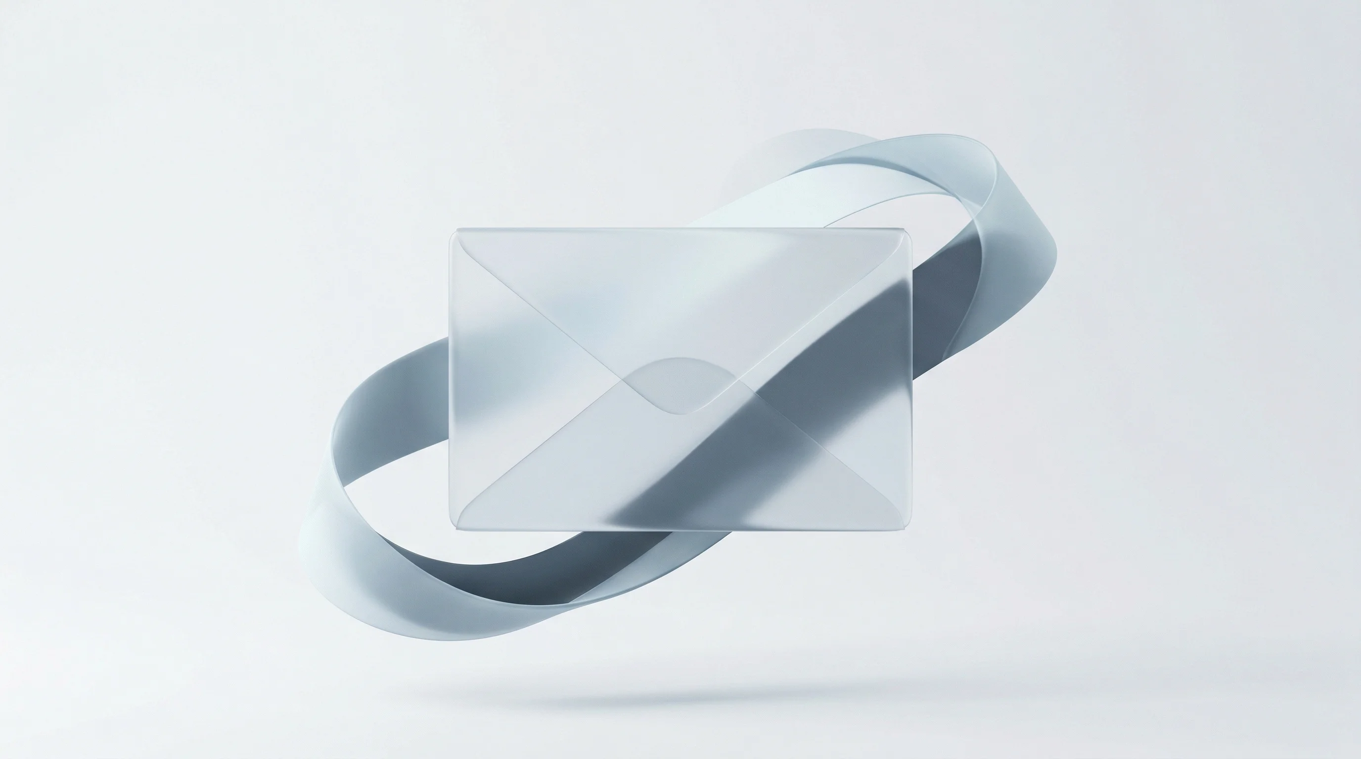 Digital illustration for article section "Decoding the Silence" in "Mindy AI's Pivot: From Email Assistant to Content Studio" - A conceptual and highly minimalist composition symbolizing the friction of asynchronous communicatio...