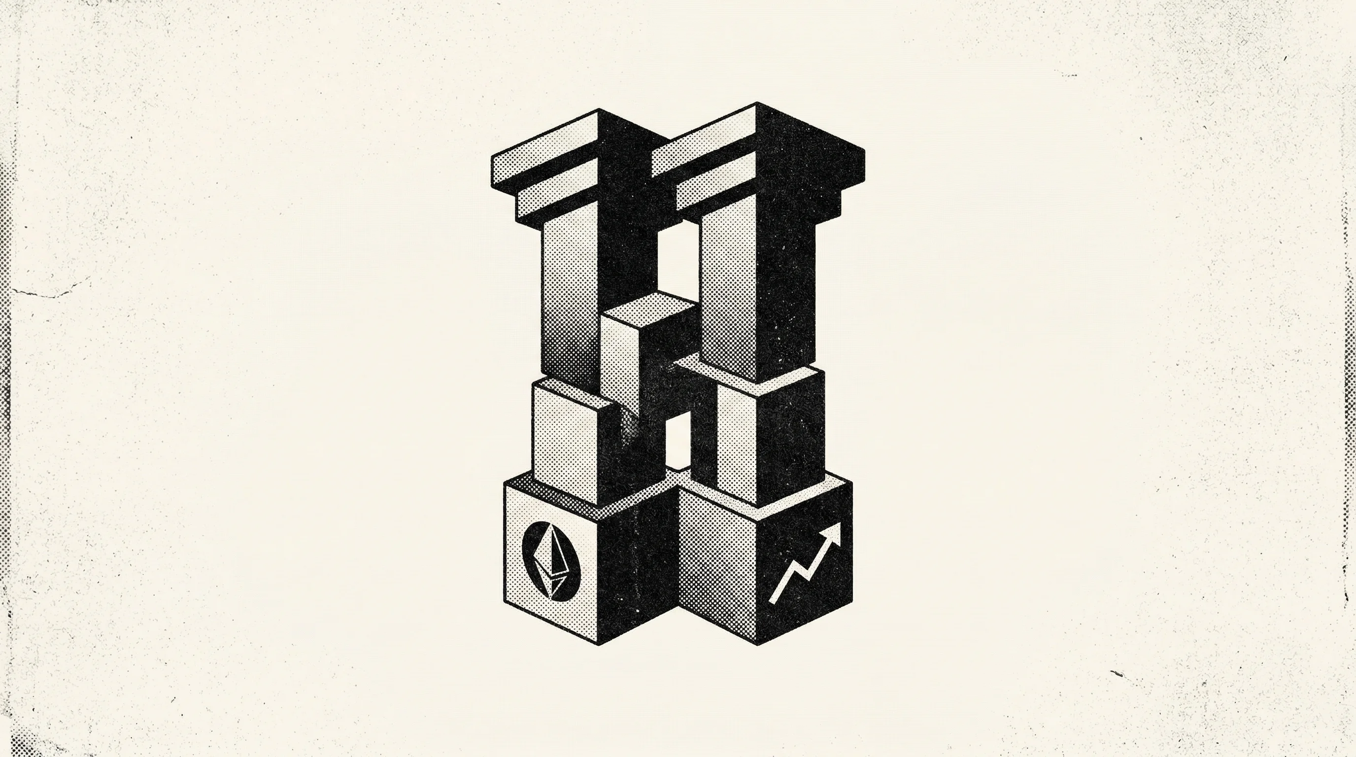 Digital illustration for article section "Who's Building This" in "GoSats Raises $5M Series A to Scale Bitcoin Rewards Platform" - A clean, minimal, and conceptual representation of partnership and the foundational building of a fi...