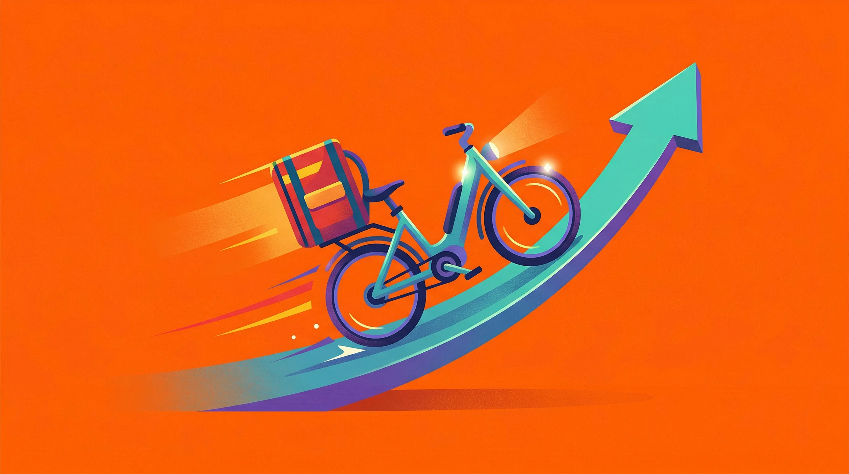 Digital illustration for article section "The gig economy is shifting, and fast" in "Bootstrapped Tax App Eazy-C Targets 1.1M Australian Gig Workers" - A dynamic, modern conceptual illustration representing the fast-shifting gig economy and rising comp...
