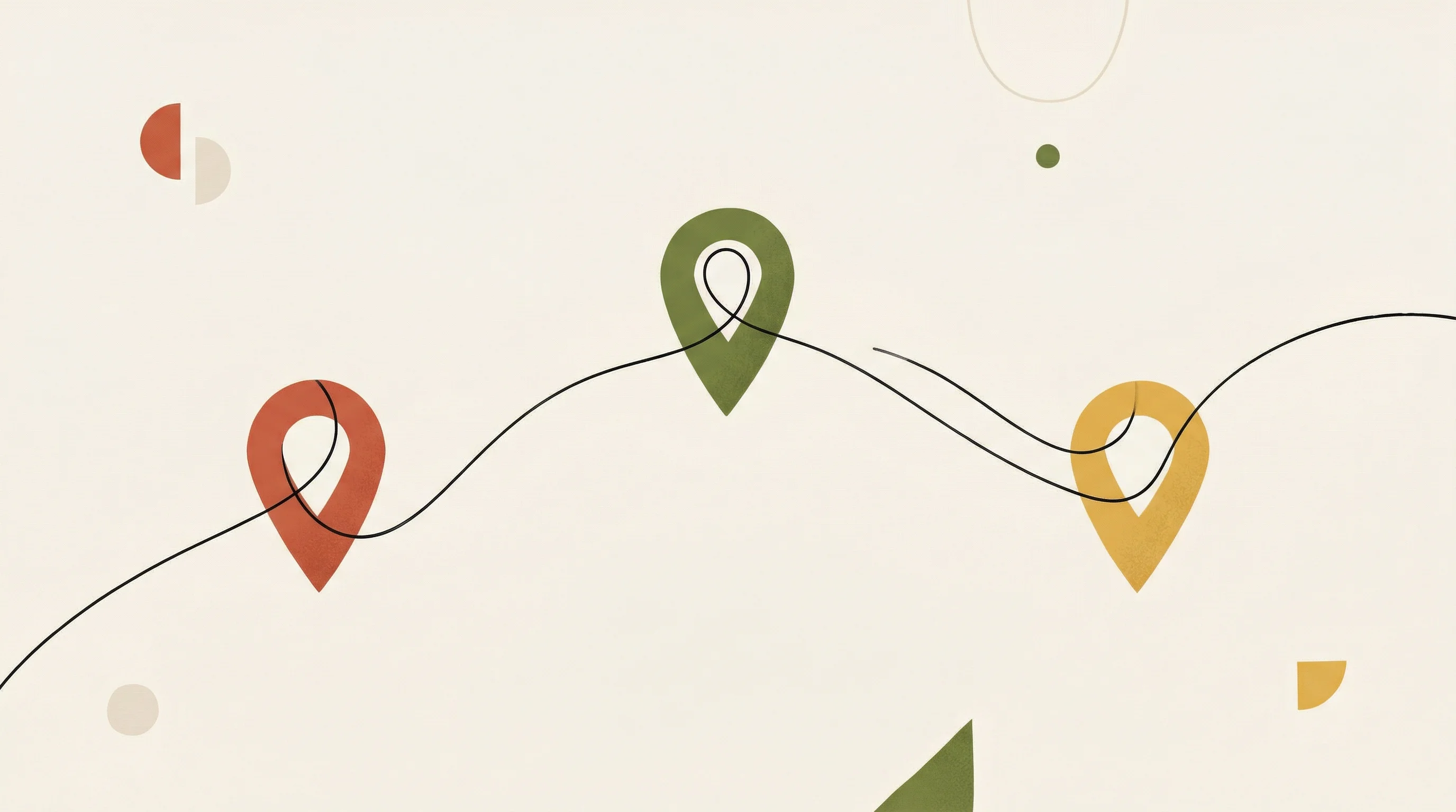 Digital illustration for article section "Growing Quietly, With Global Footprints" in "Conntour Lands $7M Seed in 72 Hours for AI Security Video Search" - A conceptual minimalist illustration representing quiet global business growth and international foo...