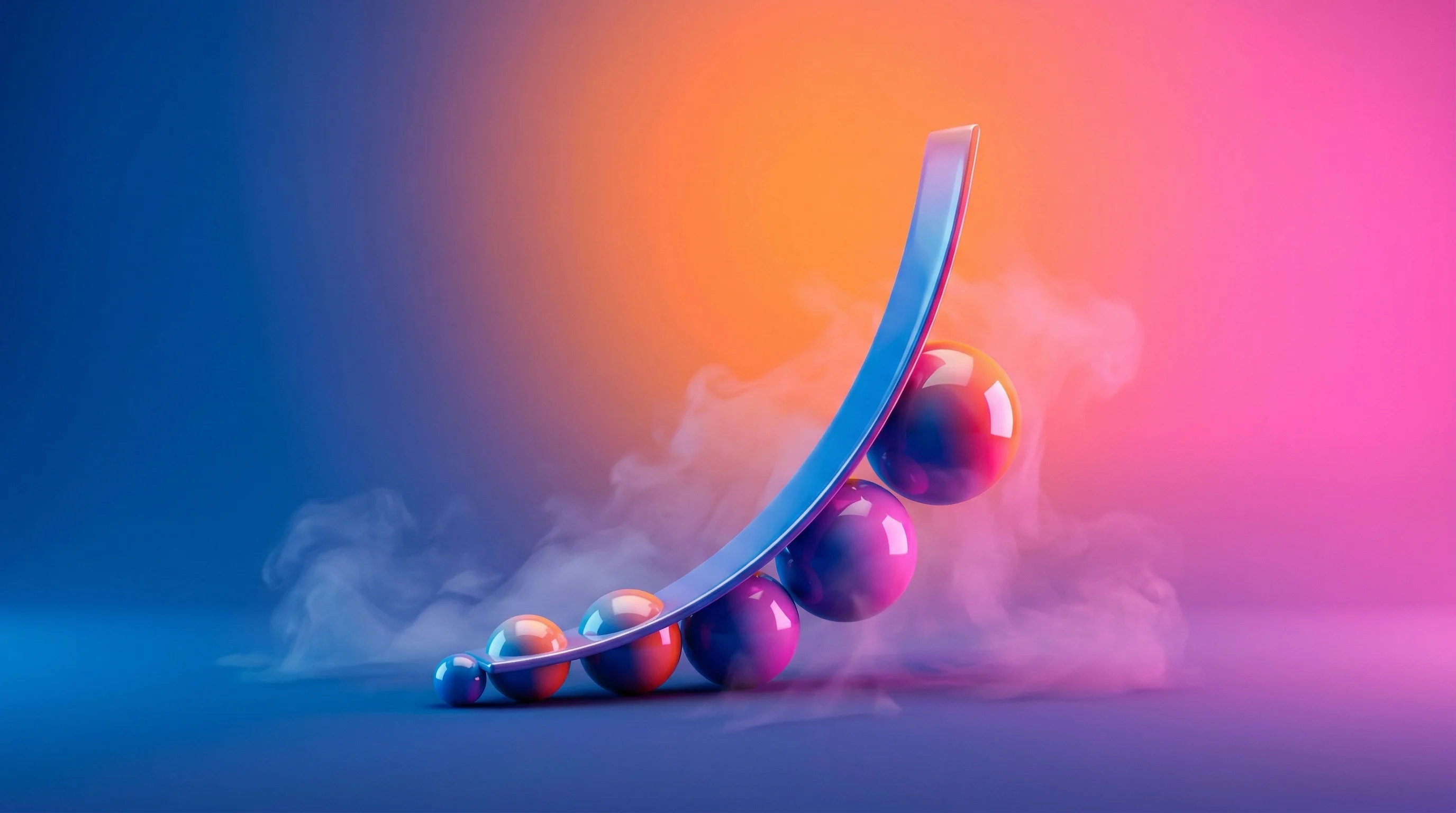 Digital illustration for article section "Growth in a Fragmented Field" in "Happy Pay Raises $5M to Scale Ad-Subsidized BNPL Across South Africa" - A minimalist and conceptual 3D illustration representing rapid user growth and an aggressive upward ...