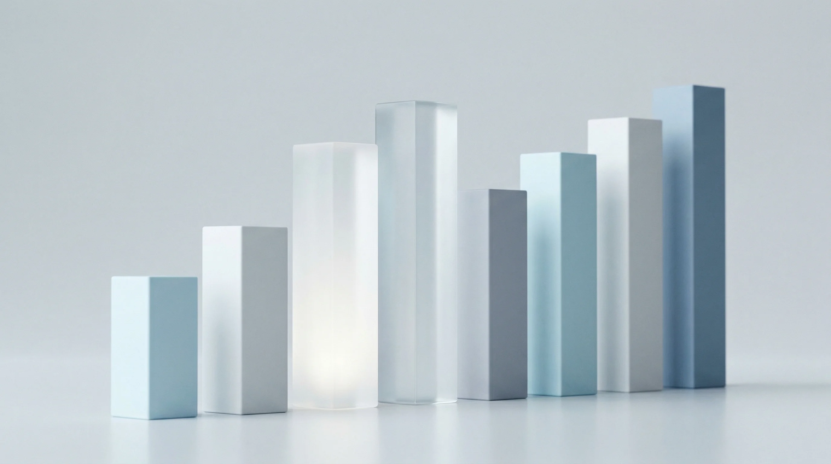 Digital illustration for article section "The Market Reality" in "Aegis Launches First Fully Open-Source FPGA Silicon Project" - A minimalist, abstract representation of market research and financial forecasting, featuring a seri...