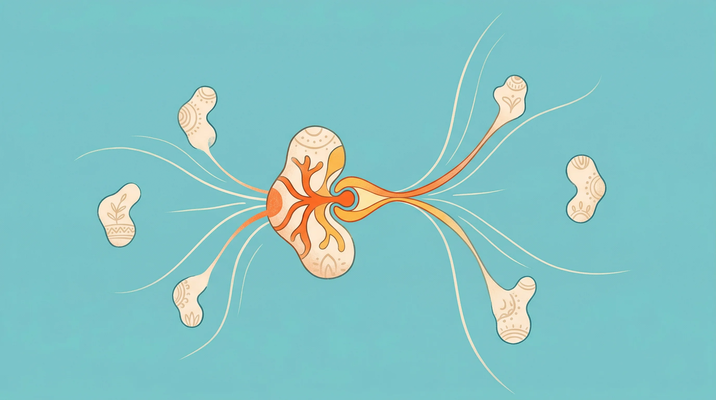 Digital illustration for article section "The On-Target, Off-Tumor Dilemma" in "Stipple Bio Emerges with $100M Series A for Precision Oncology" - A conceptual and minimalist illustration representing the medical dilemma of "on-target, off-tumor" ...