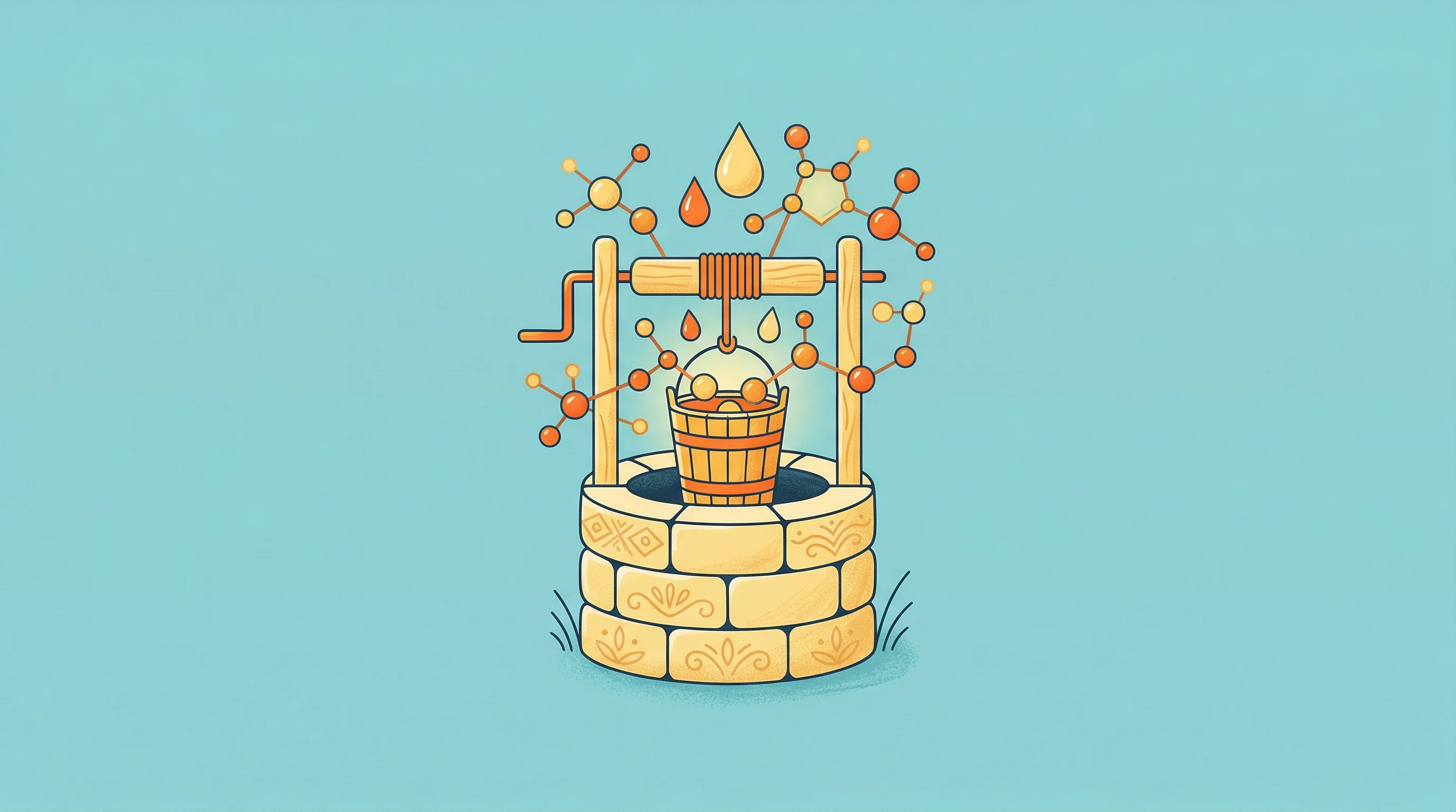 Digital illustration for article section "Serial Founders Return to the Well" in "Stipple Bio Emerges with $100M Series A for Precision Oncology" - A clean, minimalist conceptual illustration representing a serial biotech founder returning to the w...