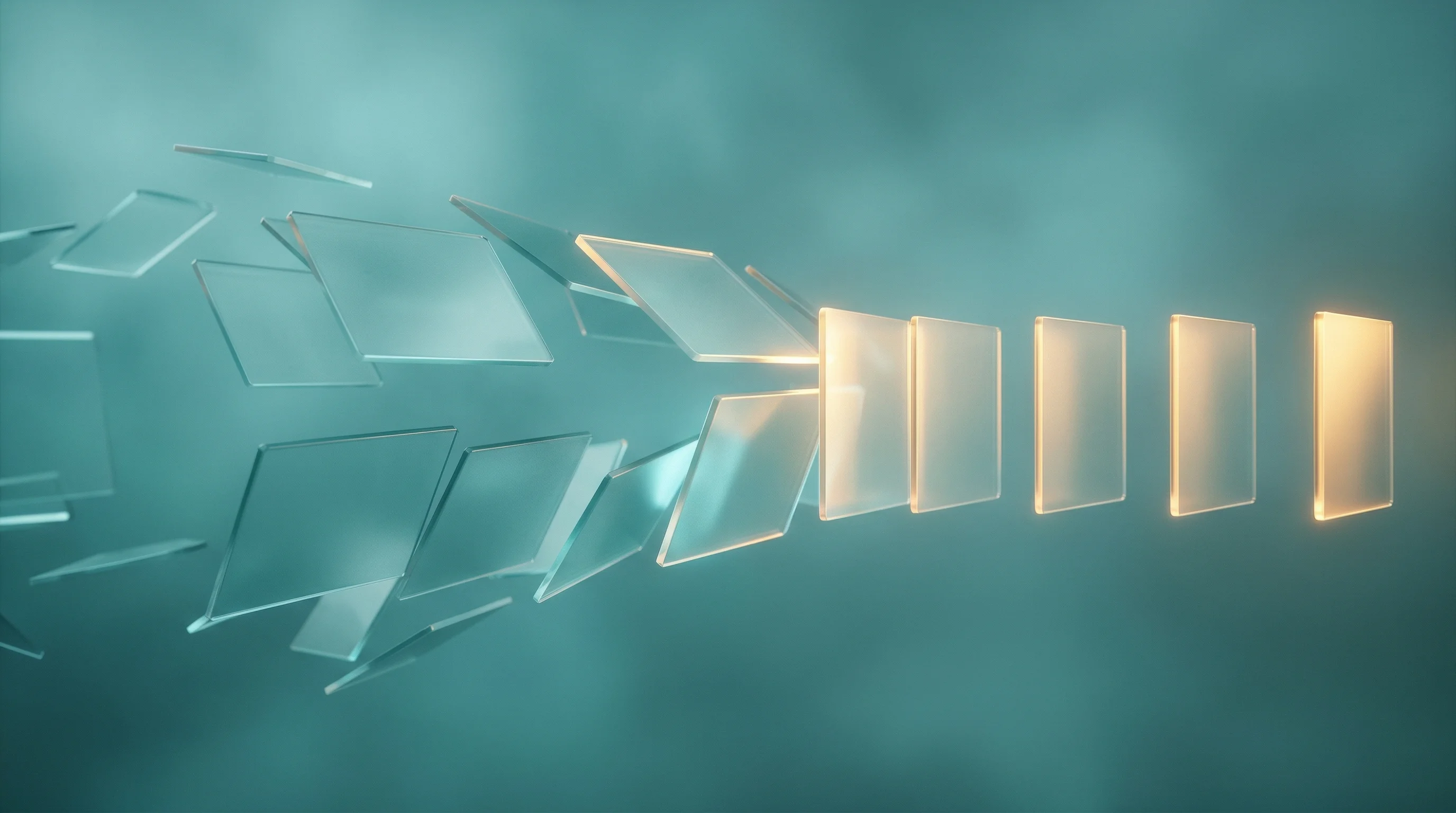 Digital illustration for article section "What Comes Next" in "Yuzu Health Banks $35M to Modernize Broken Insurance Plan Tech" - A conceptual, modern visualization of future automation and streamlined workflows, featuring a clean...