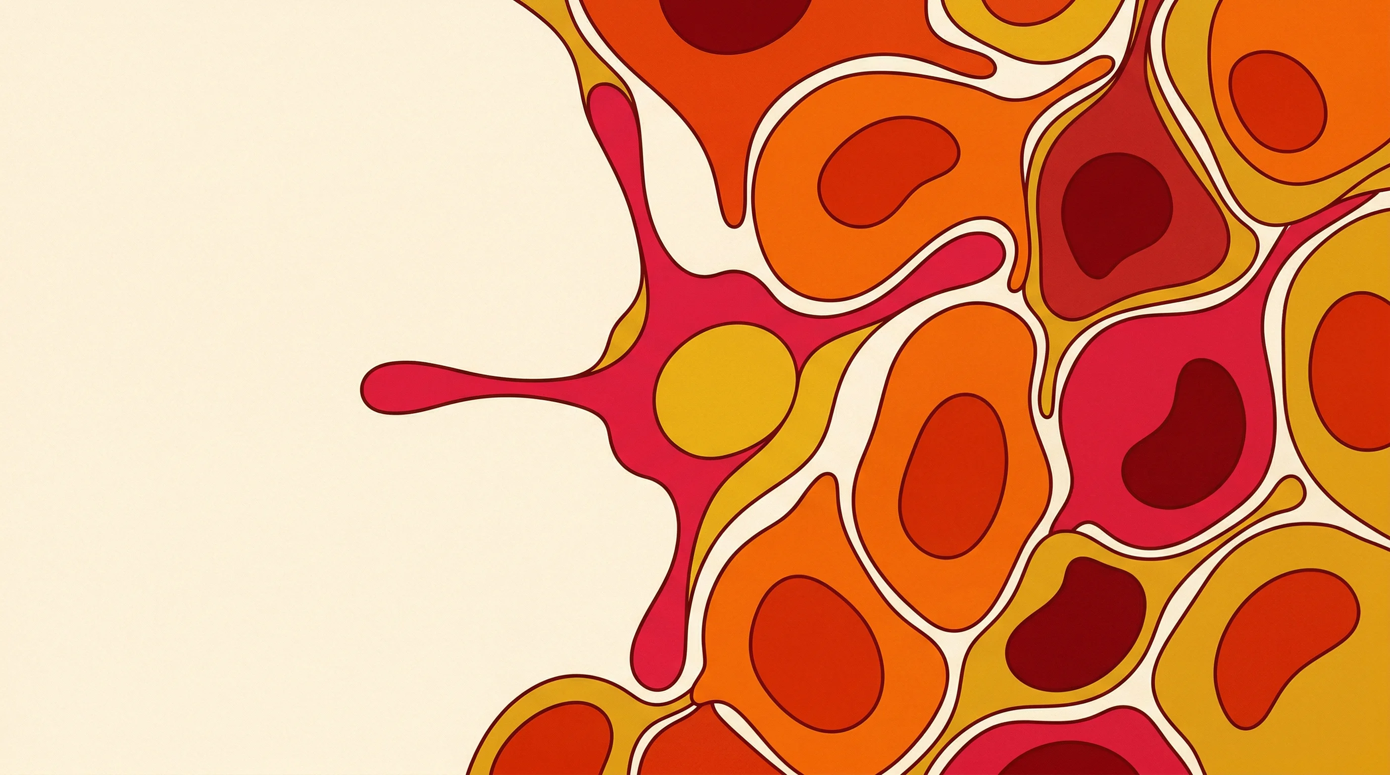 Digital illustration for article section "A Crowded, Competitive Field" in "HexemBio Raises $10.4M Seed for Stem Cell Rejuvenation Therapy" - A conceptual and minimal illustration representing a crowded, competitive market, featuring a clean ...