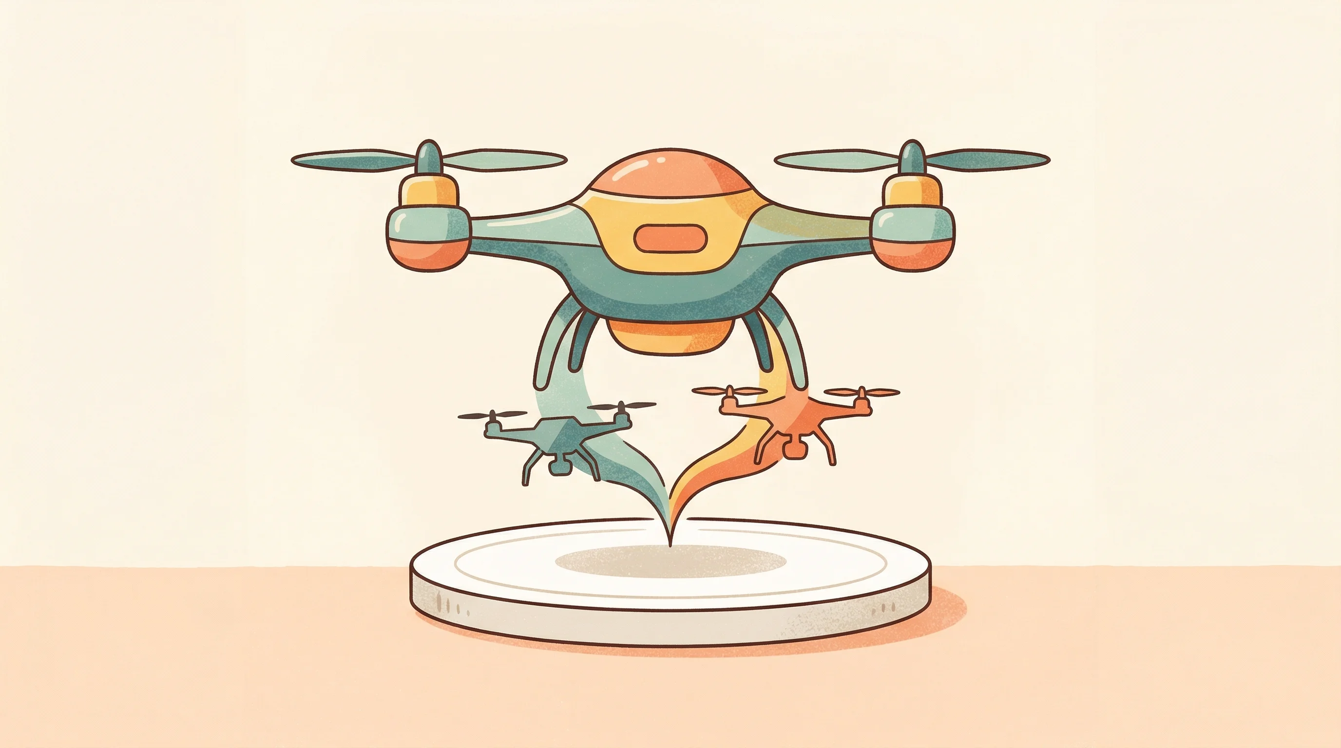 Digital illustration for article section "A market consolidating fast" in "AirHub's Unverified $5.1M Claim Highlights Drone Ops Market Gap" - A conceptual illustration representing rapid market consolidation in the drone industry, focusing on...