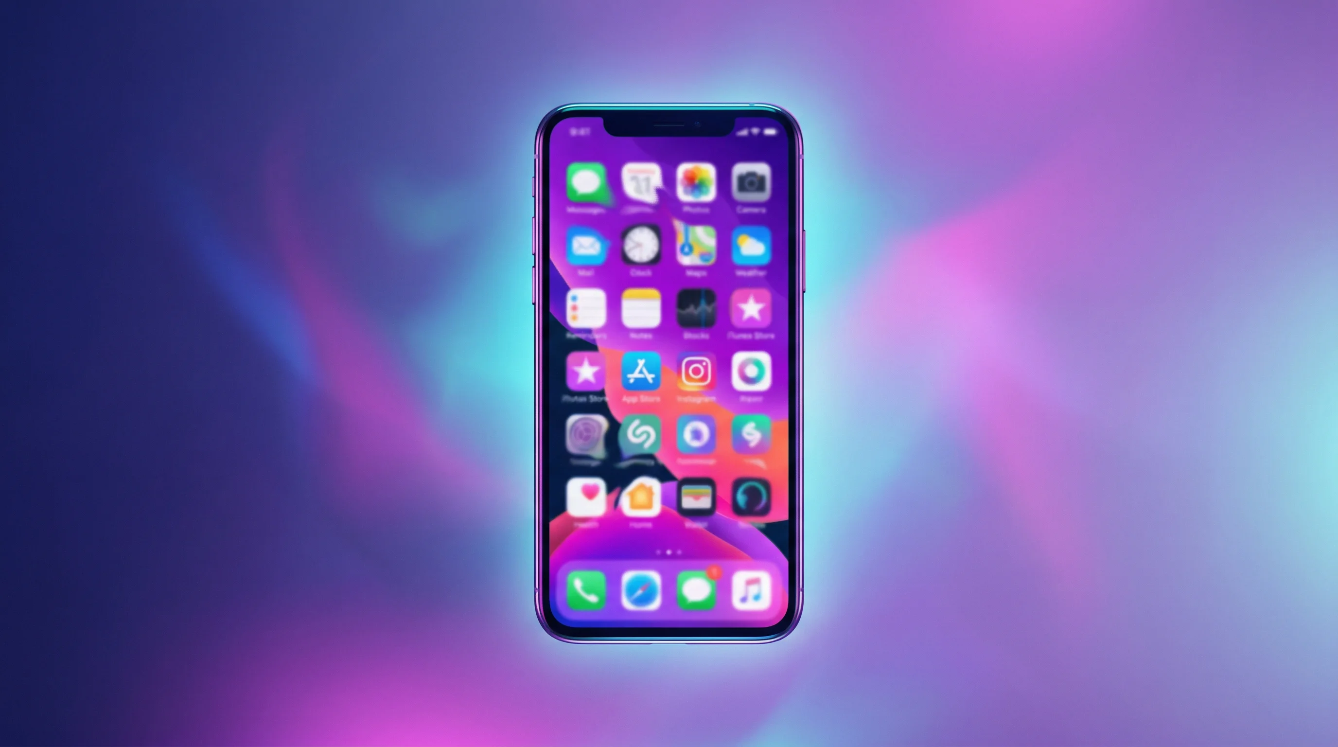 Digital illustration for article section "An Awfully Crowded Room" in "16-Year-Old Developer Launches YScroll App to Combat Scrolling Addiction" - A sleek, modern smartphone floating in the center of a clean, minimalist composition, its screen dis...