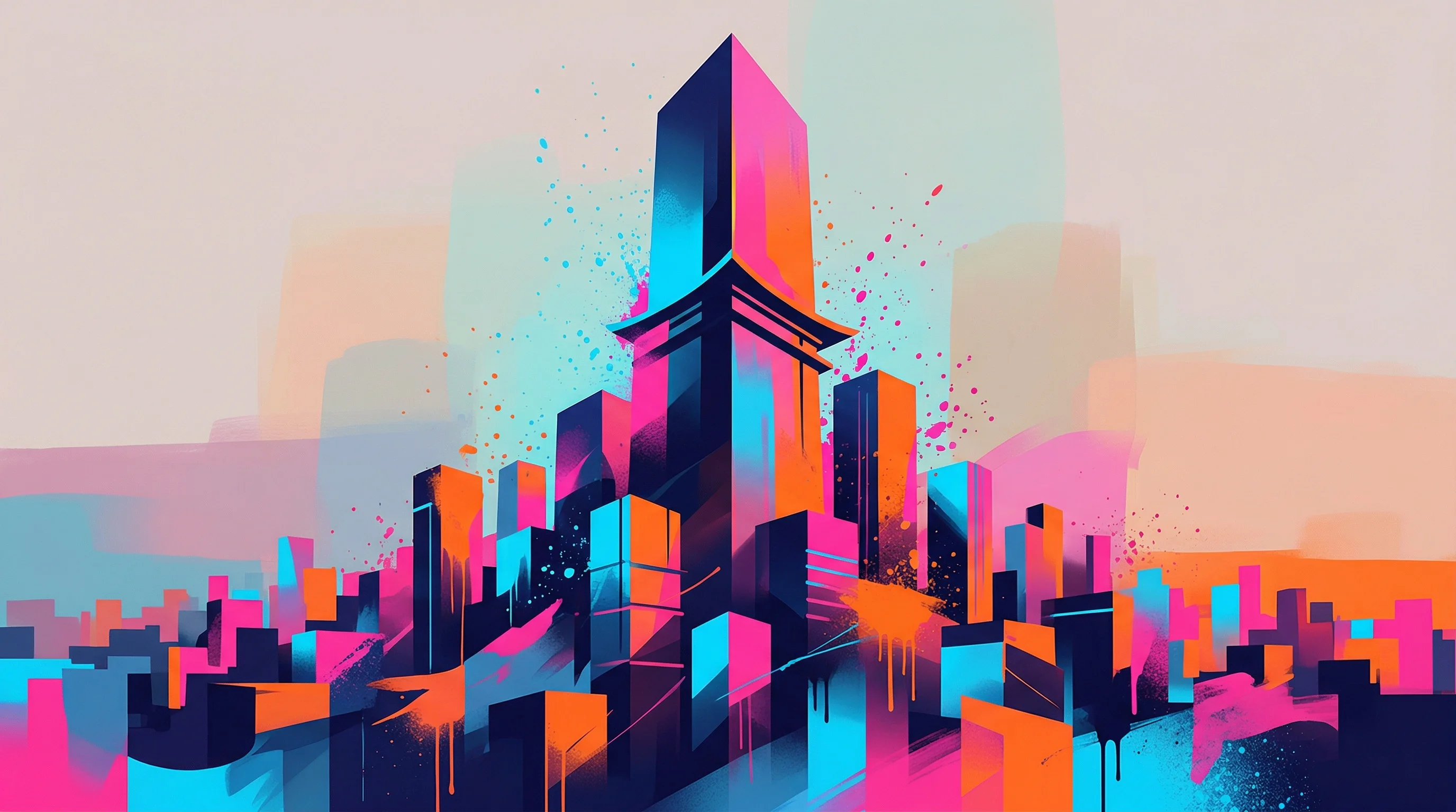 Digital illustration for article section "A Very Crowded Field" in "YC-Backed Cignara Launches AI Agents to Automate Customer Support" - A conceptual and modern representation of a highly competitive market in flux, featuring a single, m...