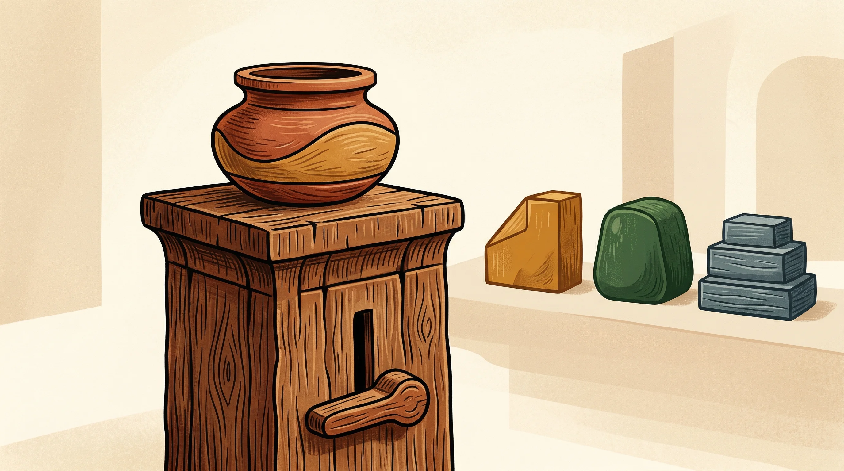 Digital illustration for article section "The Architecture of Flexibility" in "Locker.dev: Open-Source Dropbox Built on S3 in One Week" - A clean, minimal, and conceptual illustration representing flexible architectural storage, featuring...