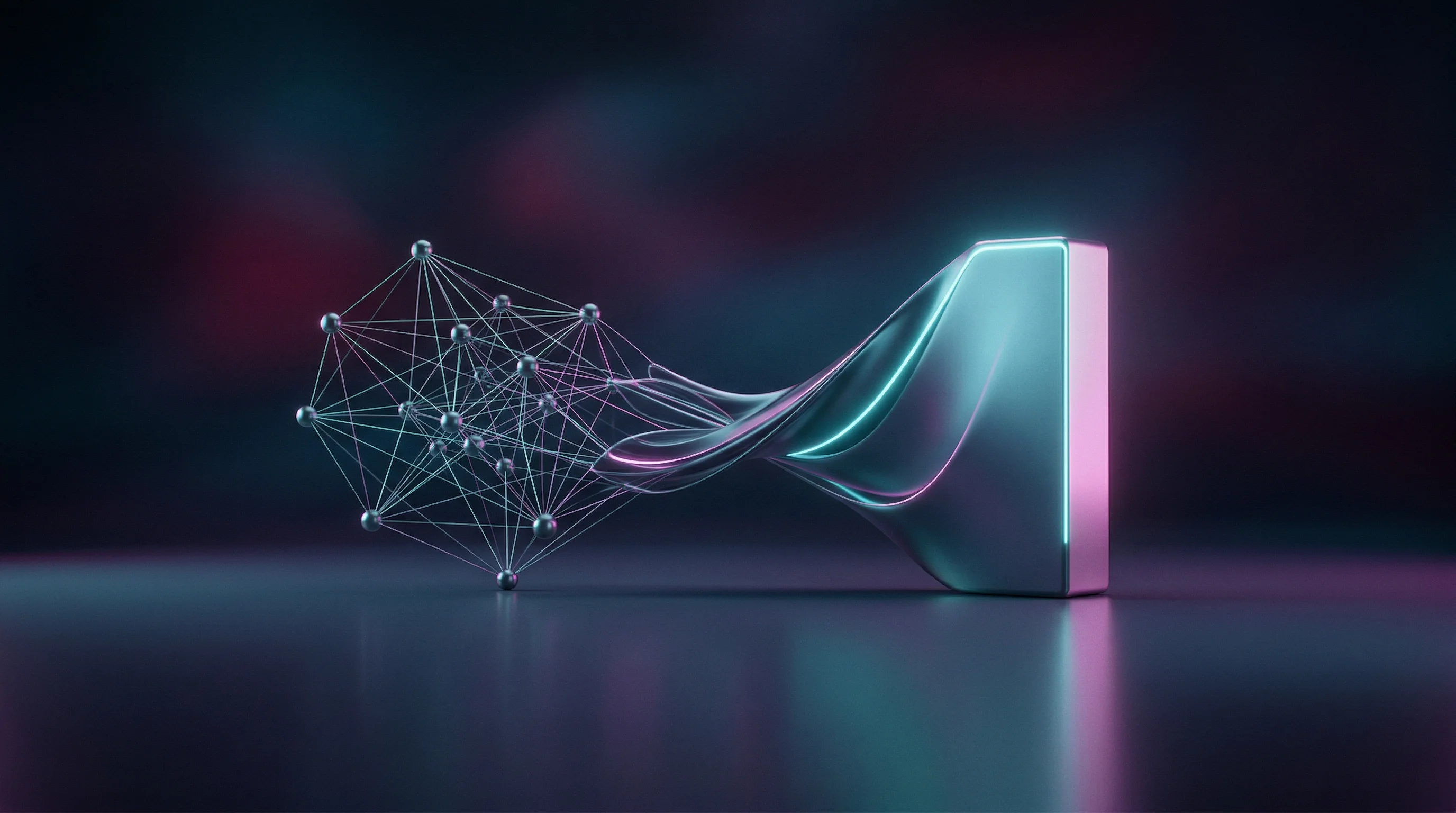 Digital illustration for article section "Four Years, One Big Pivot" in "Instant Launches 1.0 Backend Built for AI-Coded Applications" - A conceptual, minimalist representation of a major business pivot and structural evolution, featurin...
