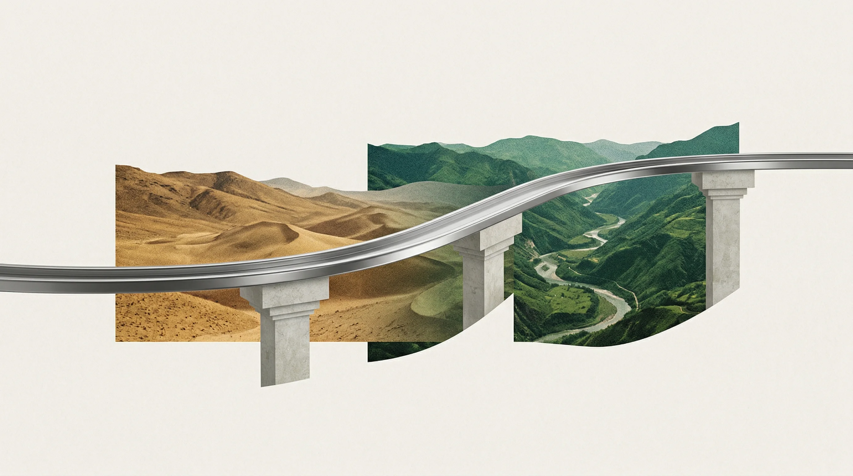 Digital illustration for article section "What comes next" in "Argentina's Depay Raises $4M to Unify LATAM Payment Rails" - A minimalist surreal digital collage representing the future scaling of cross-border payment systems...