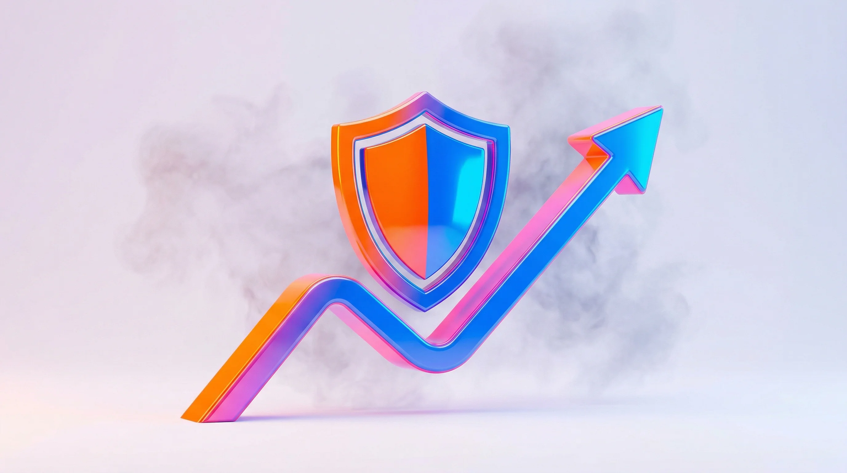 Digital illustration for article section "Timing the Rebound" in "Palo Alto Networks Founder Raises $45M Seed for AI Security Startup" - A minimalist and conceptual representation of financial recovery and venture capital momentum in the...