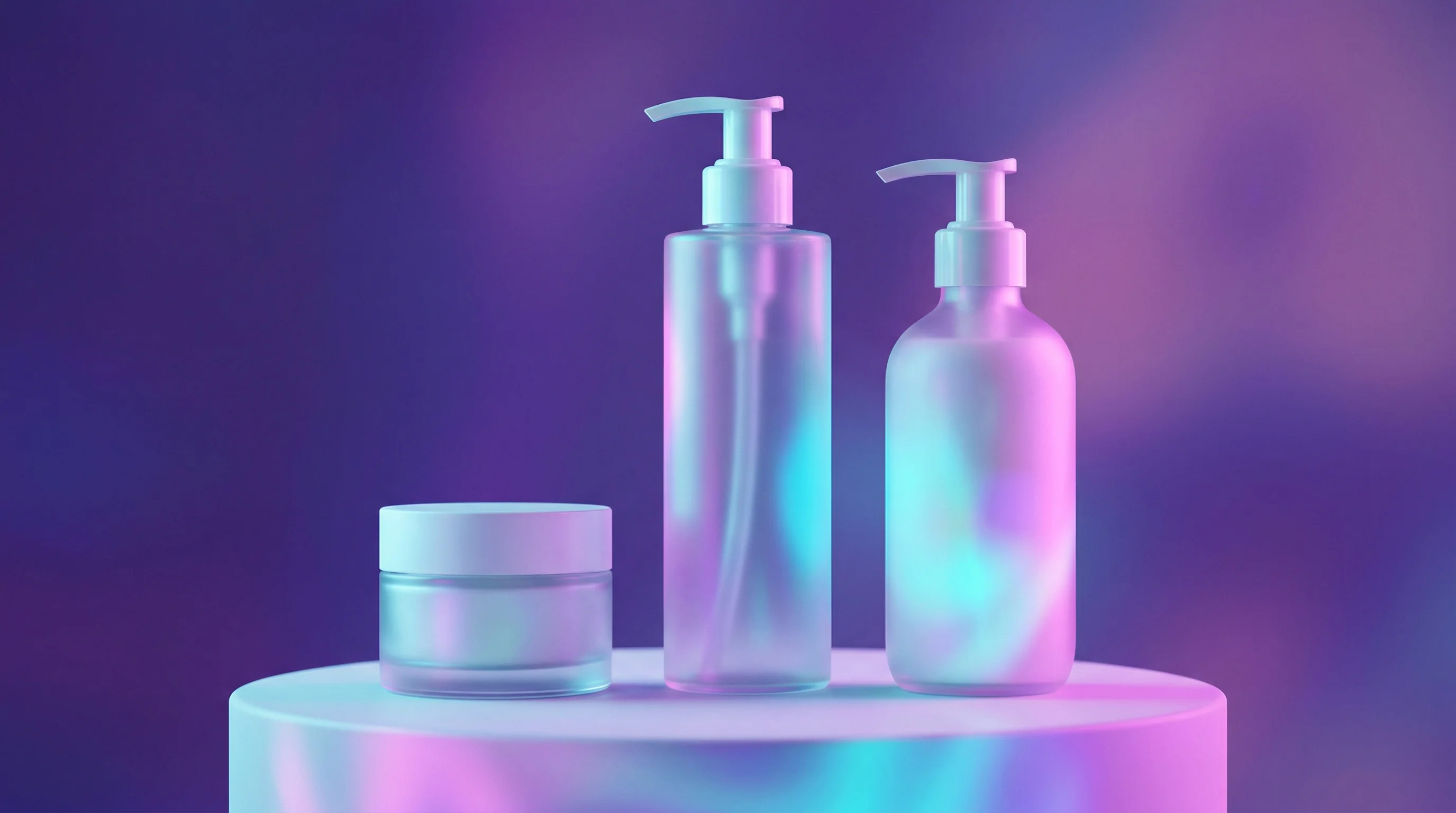 Digital illustration for article section "Moving beyond the face" in "ClayCo Raises $3.7M Series A to Expand Beyond Skincare" - A clean, minimalist conceptual composition symbolizing a beauty brand's expansion from facial skinca...