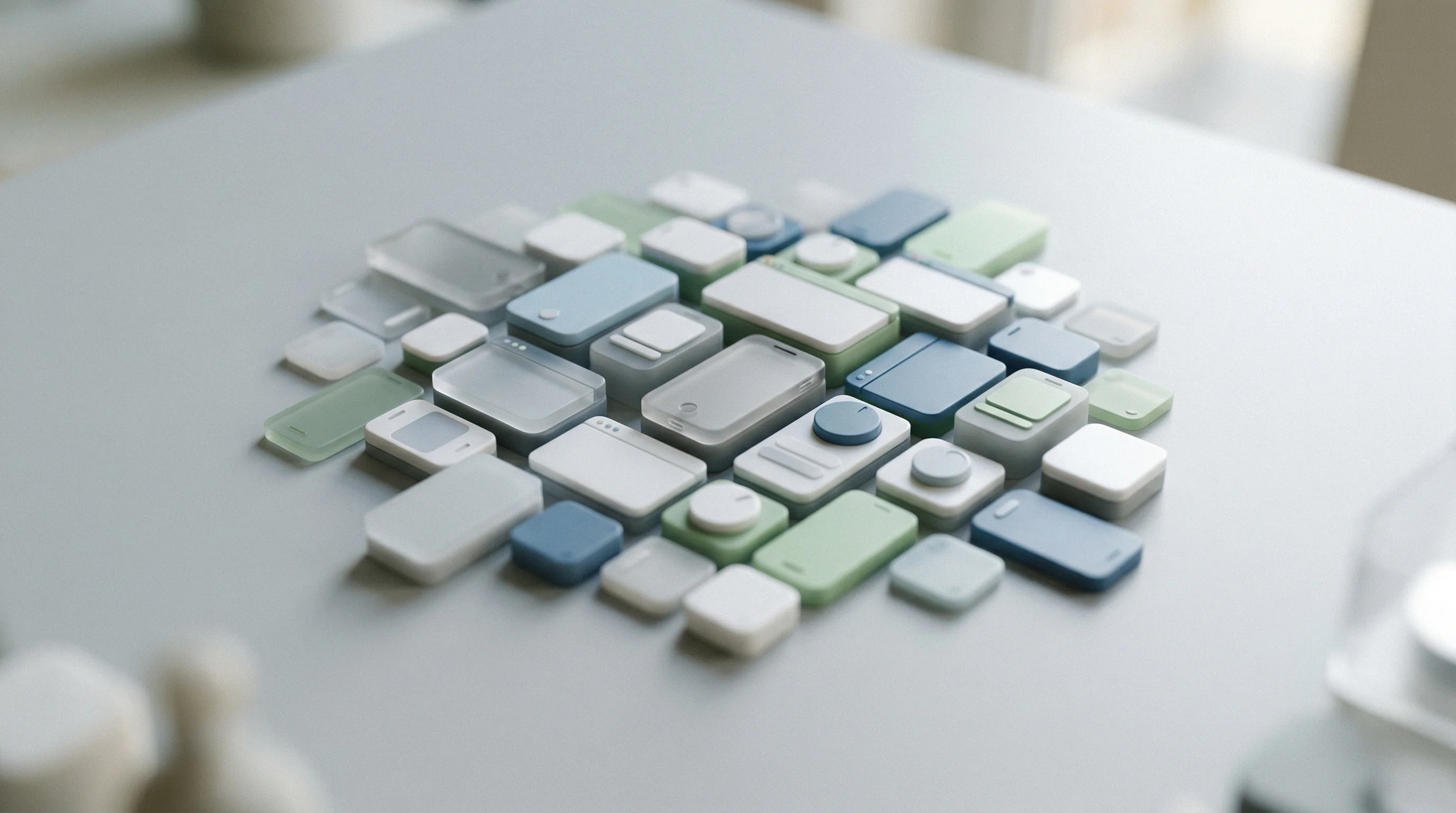 Digital illustration for article section "The Crowded Field" in "Claudraband Launches Power Features for Claude Code Amid Policy Gray Zone" - A surreal miniature world photography shot depicting a crowded field of community-built interfaces, ...