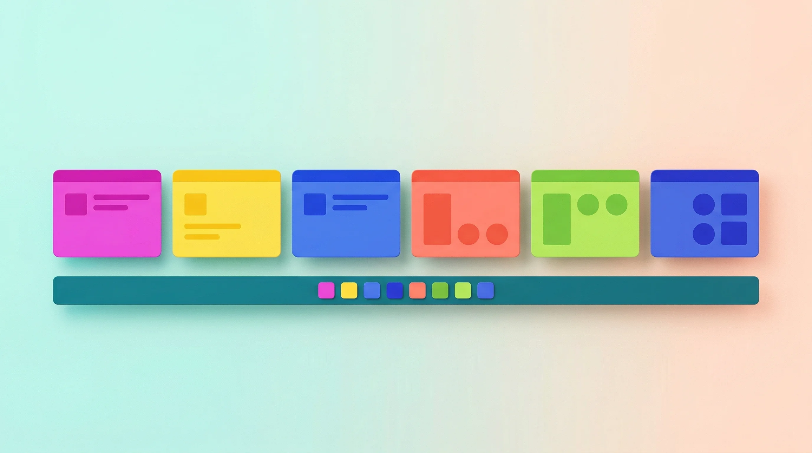 Digital illustration for article section "Windows Logic Comes to macOS" in "boringBar Pivots Pricing Hours After macOS Dock Replacement Launch" - A conceptual and minimalist flat illustration representing digital workspace organization, featuring...