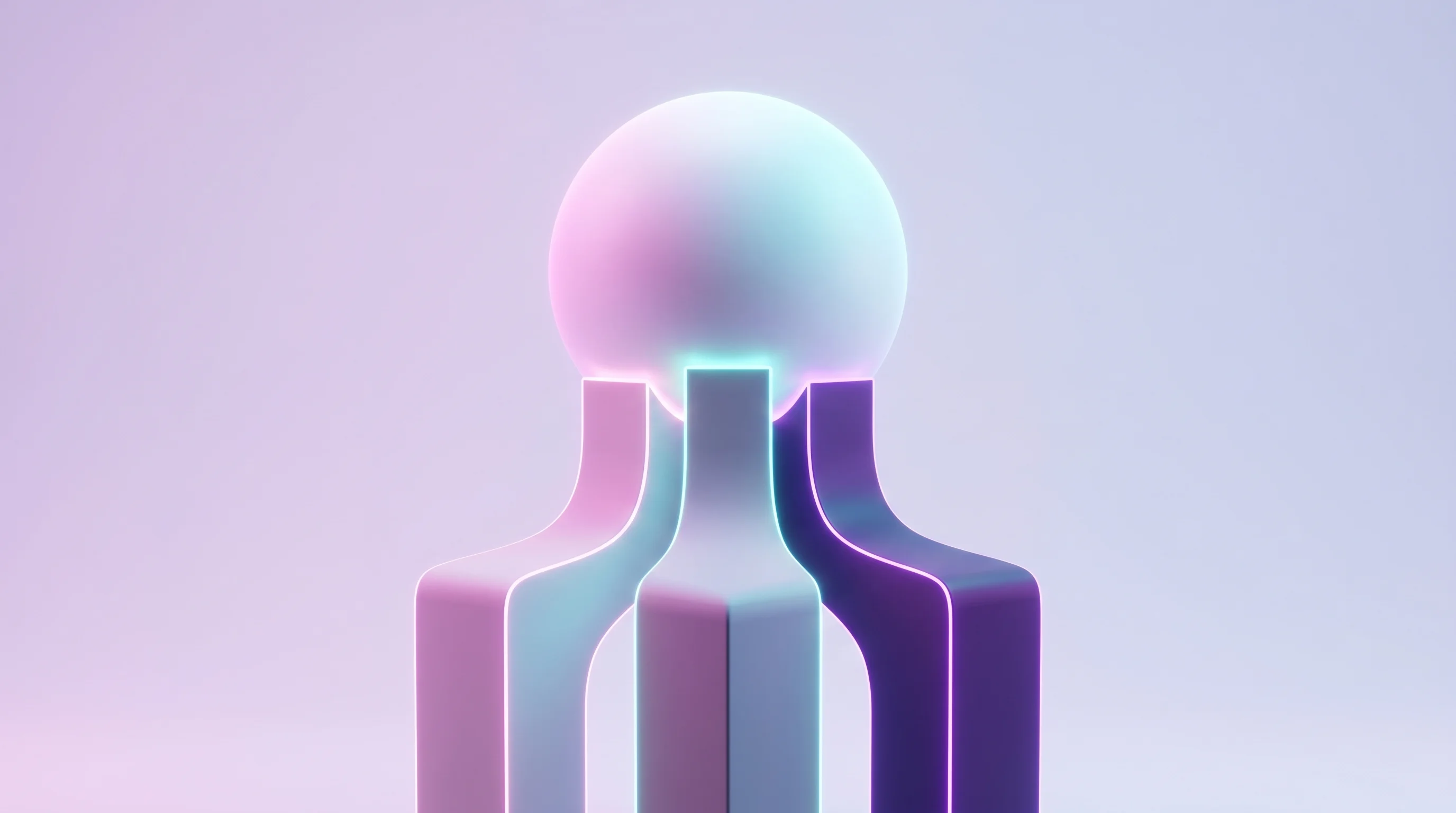 Digital illustration for article section "The Bigger Pipeline Play" in "Colosseum's $2.75M Solana Hackathon Deploys AI Research Assistant" - A conceptual and minimalist architectural visualization representing a three-stage pipeline, featuri...