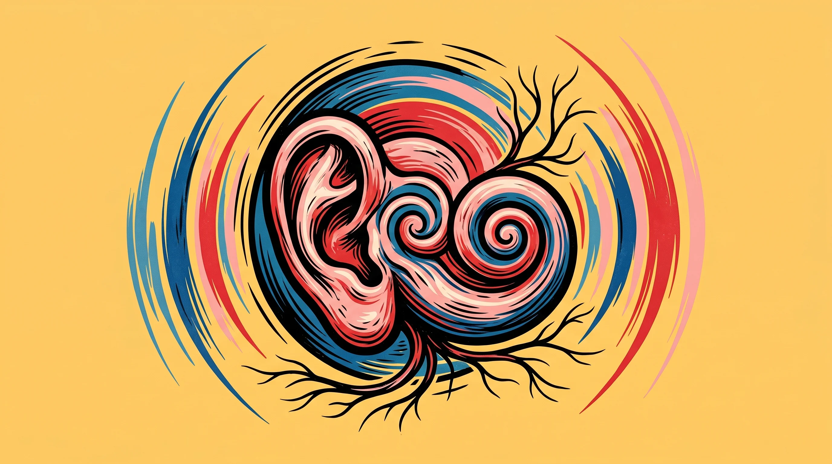 Digital illustration for article section "Platform Ambitions" in "Spiral Therapeutics Lands $27M Series B for Inner Ear Treatments" - A minimalist and conceptual illustration of a stylized, organic spiral representing the human cochle...