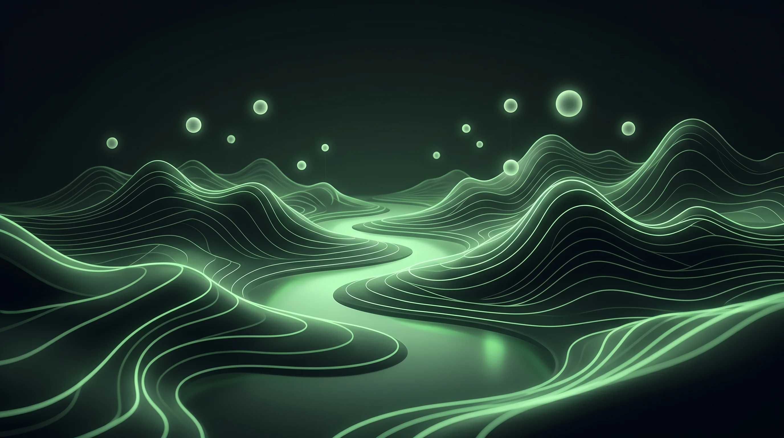 Digital illustration for article section "A Crowded, Uncertain Market" in "Bluefish Lands $43M to Manage Brand Visibility on AI Platforms" - A minimalist and conceptual representation of a crowded, uncertain market in the emerging field of G...