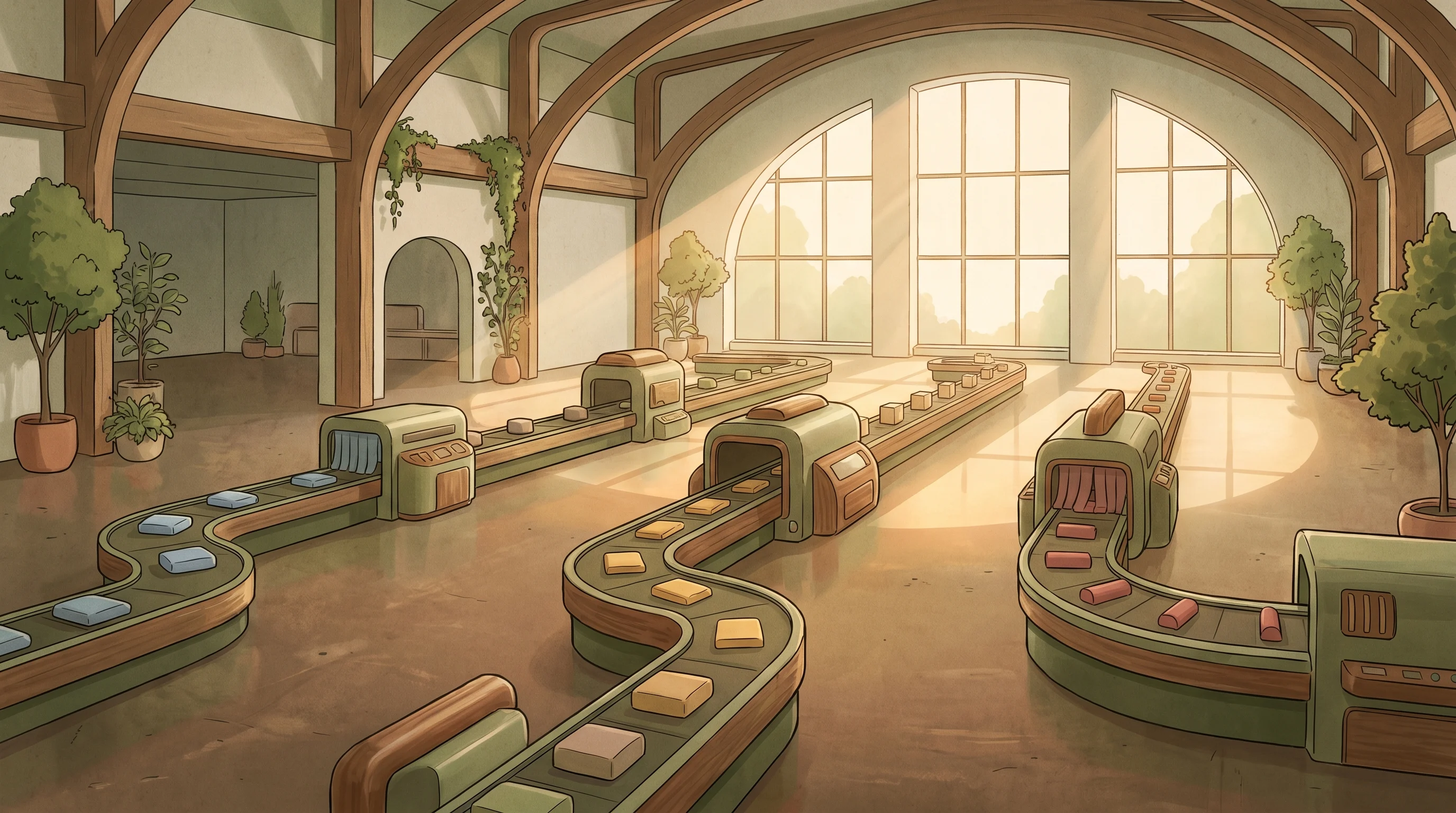 Digital illustration for article section "Content Section 3" in "NanoTech Materials Raises $29.4M Series A for Heat Control Technology" - An expansive, pristine modern manufacturing facility interior that captures the concept of scaling p...