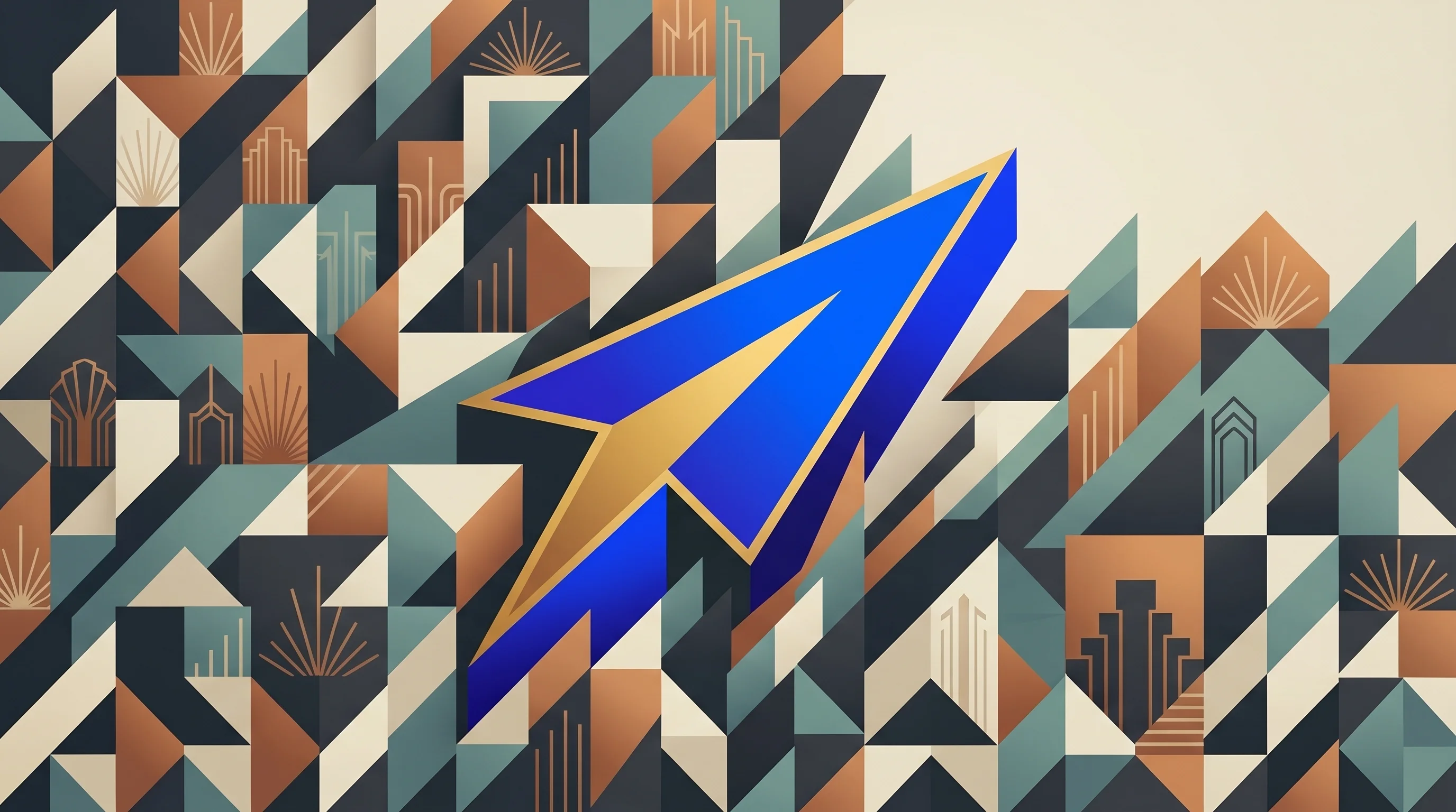 Digital illustration for article section "A Crowded Field, A Distinct Wedge" in "Ex-OpenAI Trio Reaches $1.3B Valuation Building Custom AI for Enterprise" - A conceptual, modern illustration representing a company standing out in a highly competitive market...