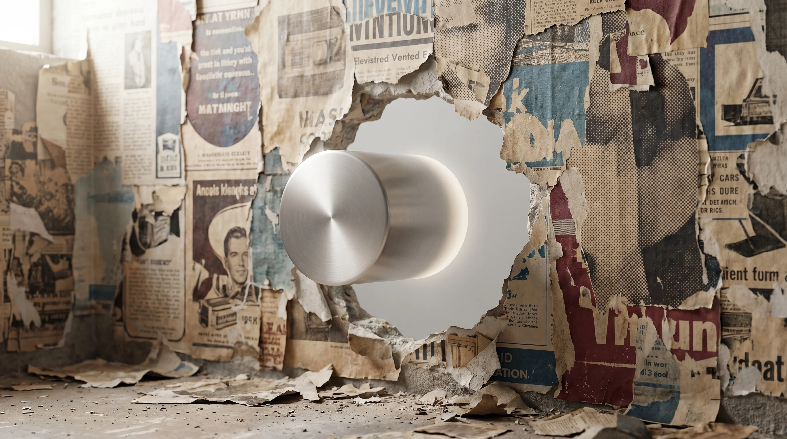 Digital illustration for article section "The Bigger Question" in "Marlow Raises $1.9M to Scale Lubricated Tampon Innovation" - A conceptual, minimal composition featuring a single, sleek, modern abstract cylindrical form powerf...