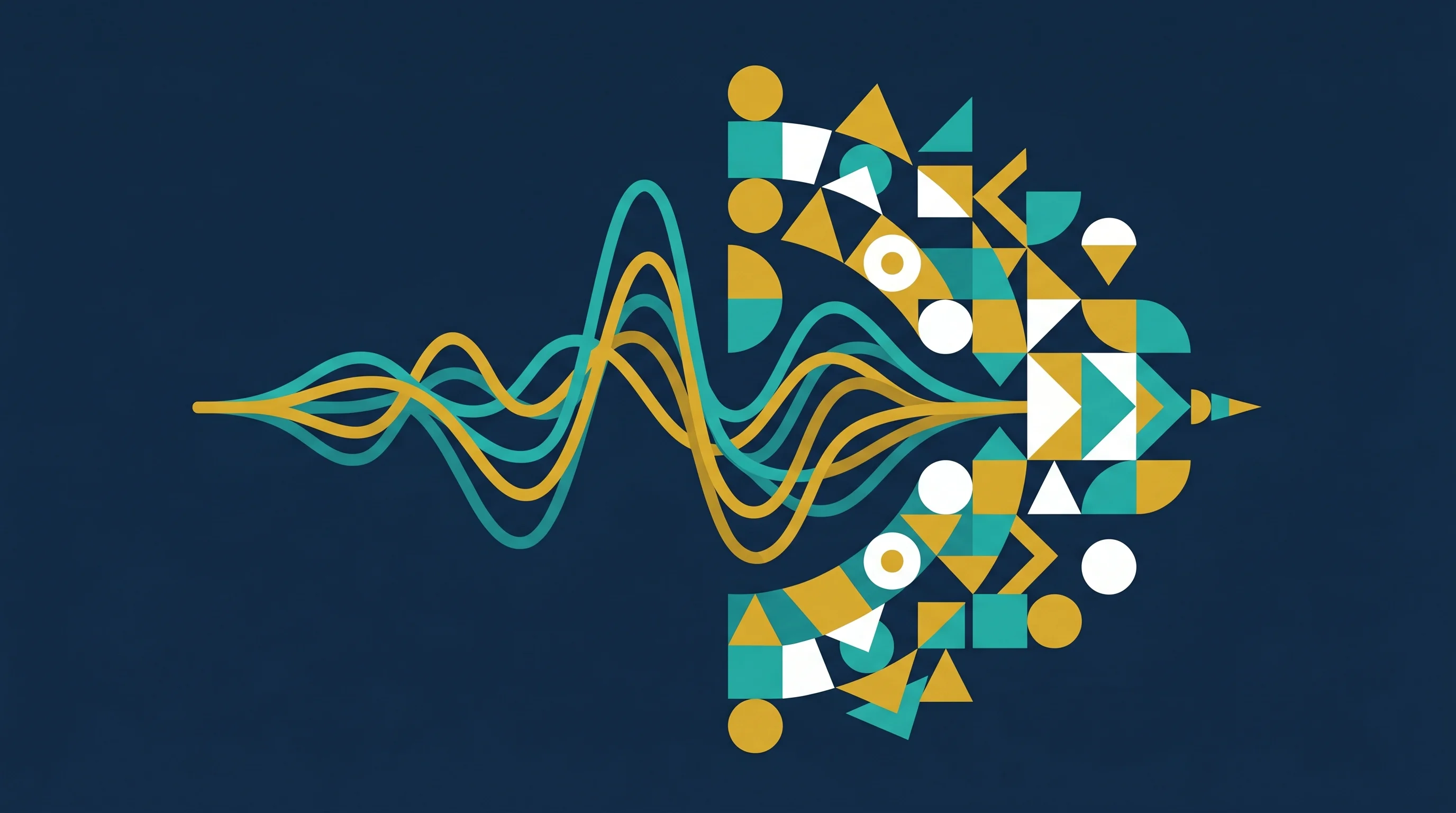 Digital illustration for article section "How It Works (and Why It's Different)" in "Lucida AI Raises $5.4M Seed for Voice-First Language Learning Platform" - A conceptual and minimalist modernist illustration representing real-time speech analysis, featuring...