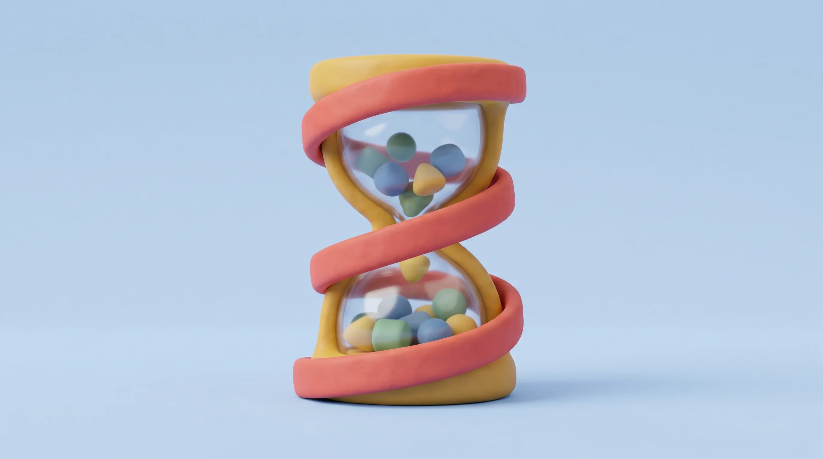 Digital illustration for article section "The Bigger Bet" in "YC-Backed Platus Raises $3.3M to Automate Legal Ops for EU Founders" - A minimalist, conceptual 3D illustration representing the friction and time delays of European corpo...