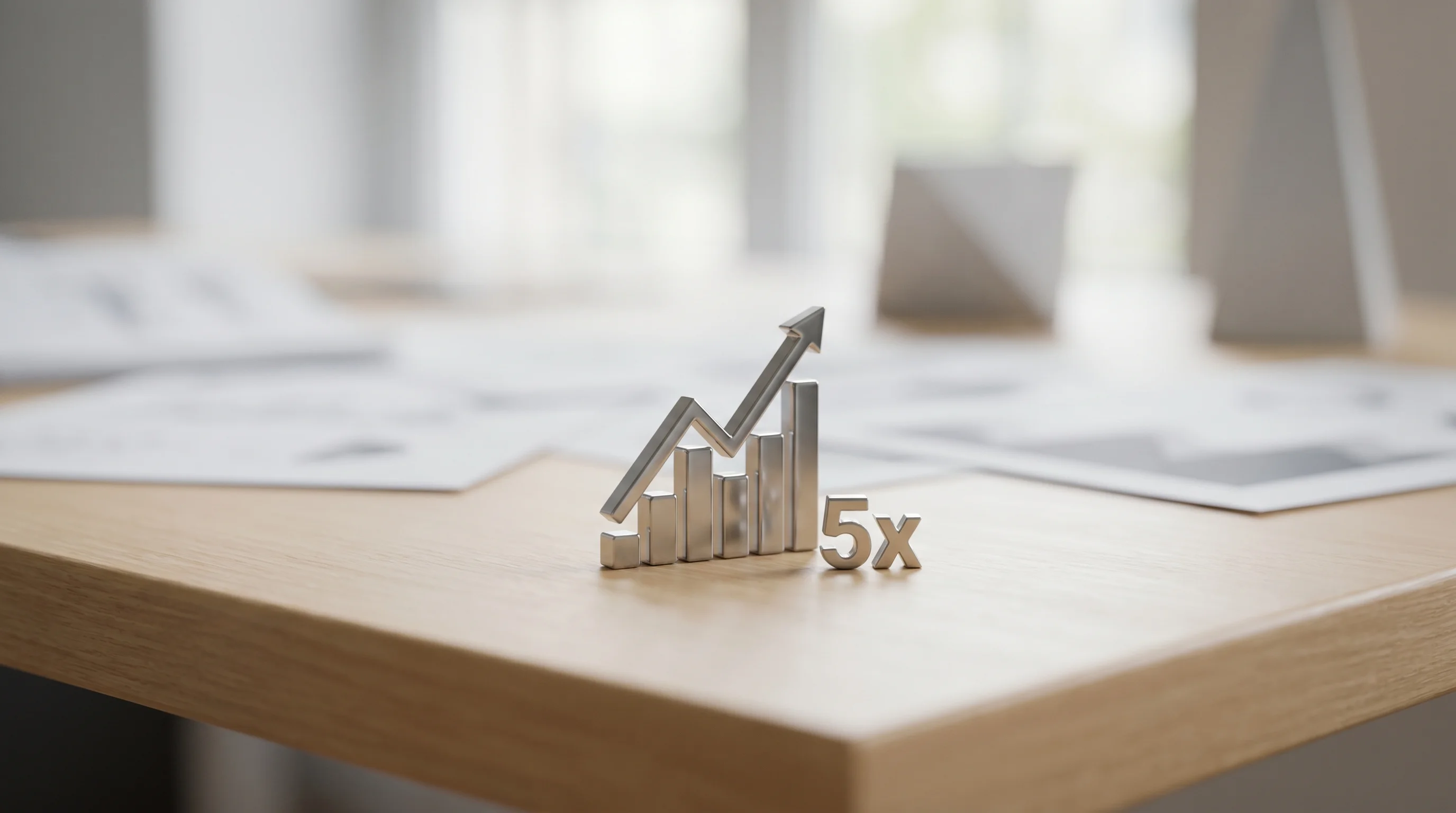 Digital illustration for article section "Traction, By the Numbers (Sort Of)" in "Zenskar Raises $15M Series A for AI-Native Order-to-Cash Platform" - A conceptual macro photograph representing financial traction and hidden growth numbers, featuring a...
