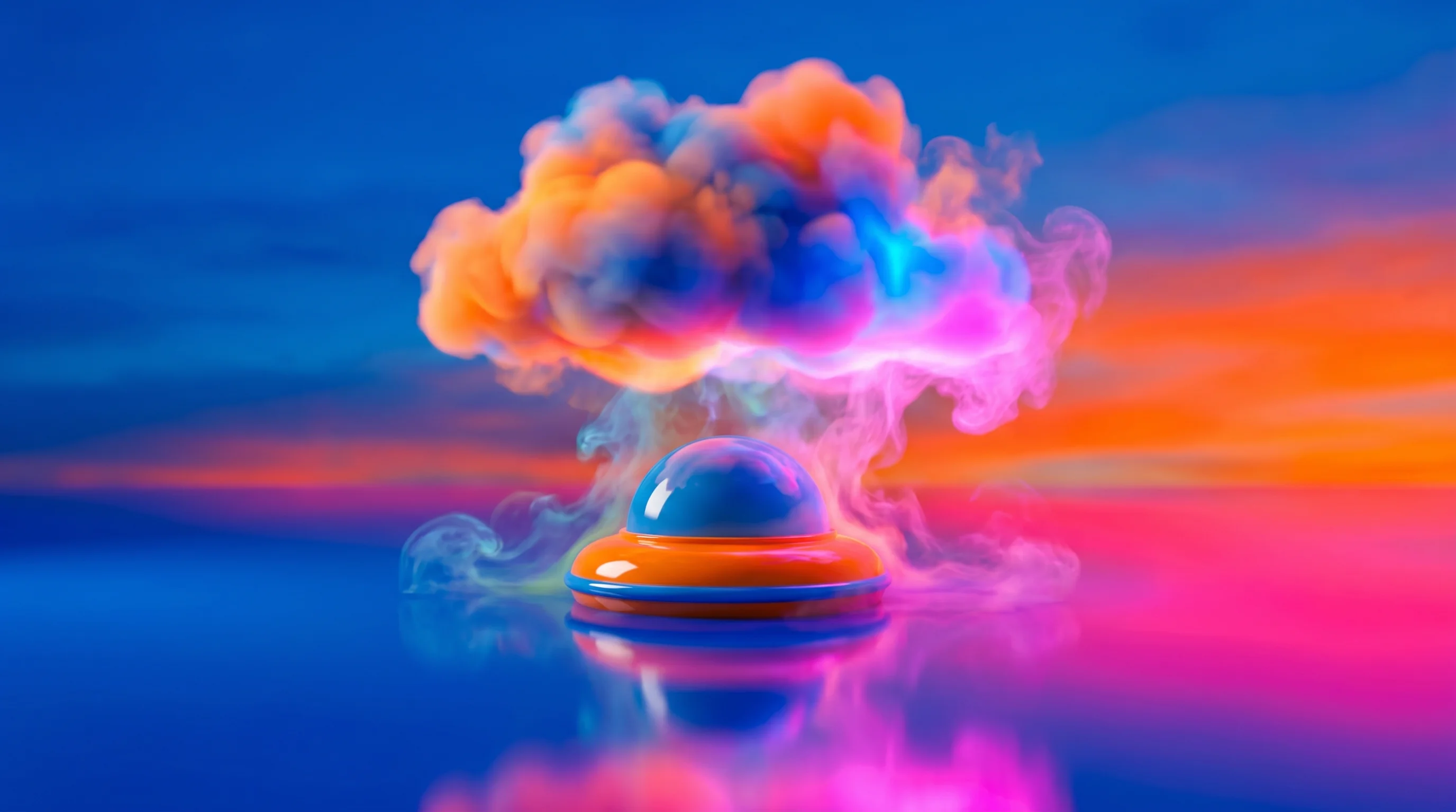 Digital illustration for article section "What Happens Next" in "Miros Deploys Cloud Oil Spill Detection Across Brazil Offshore" - A clean, minimalist conceptual image representing the transition of offshore operations to cloud-bas...